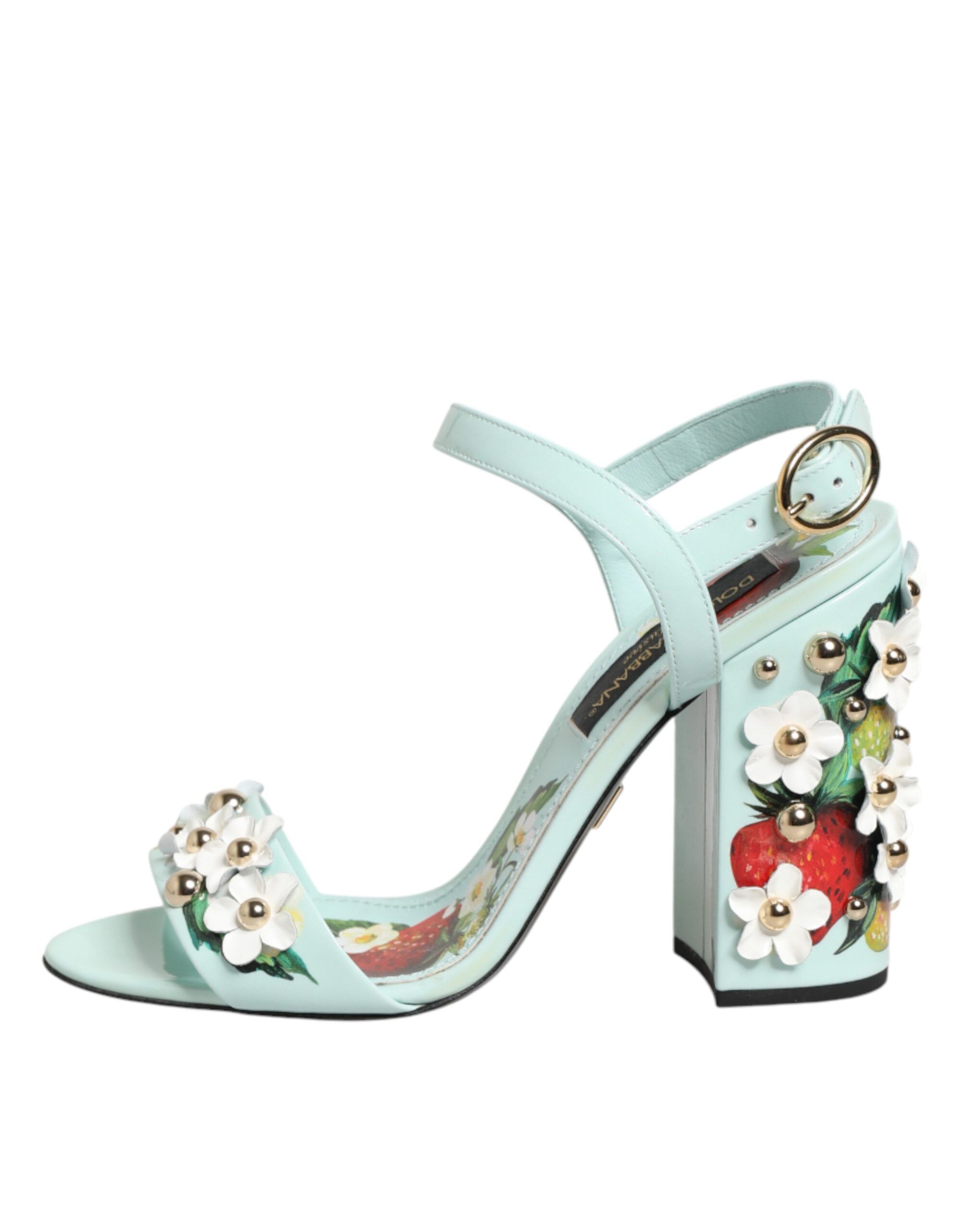 Mint Floral Studs Heels Sandals Women's Shoes - Dolce & Gabbana - Modalova