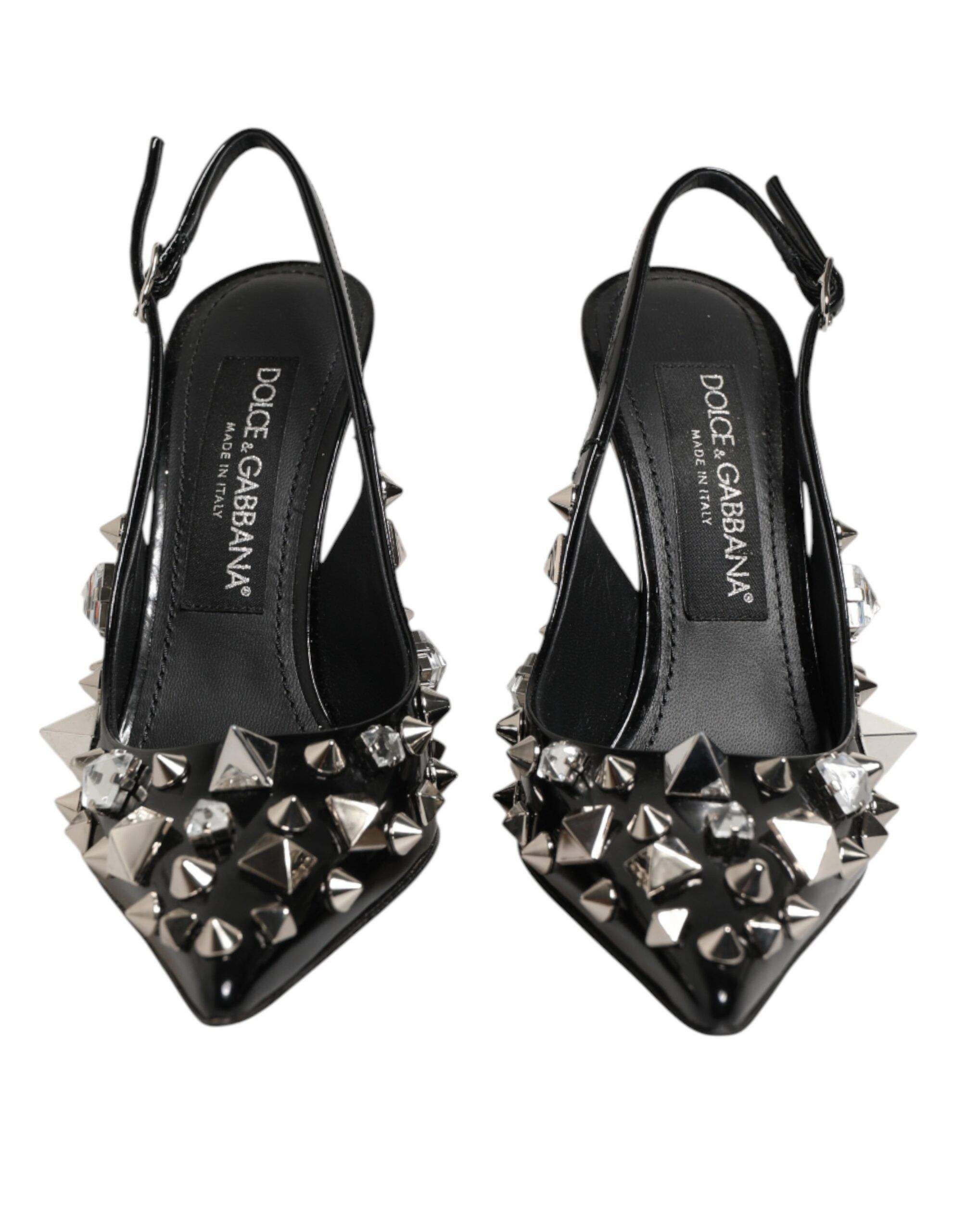 Studded Leather Heels Slingbacks Women's Shoes - Dolce & Gabbana - Modalova