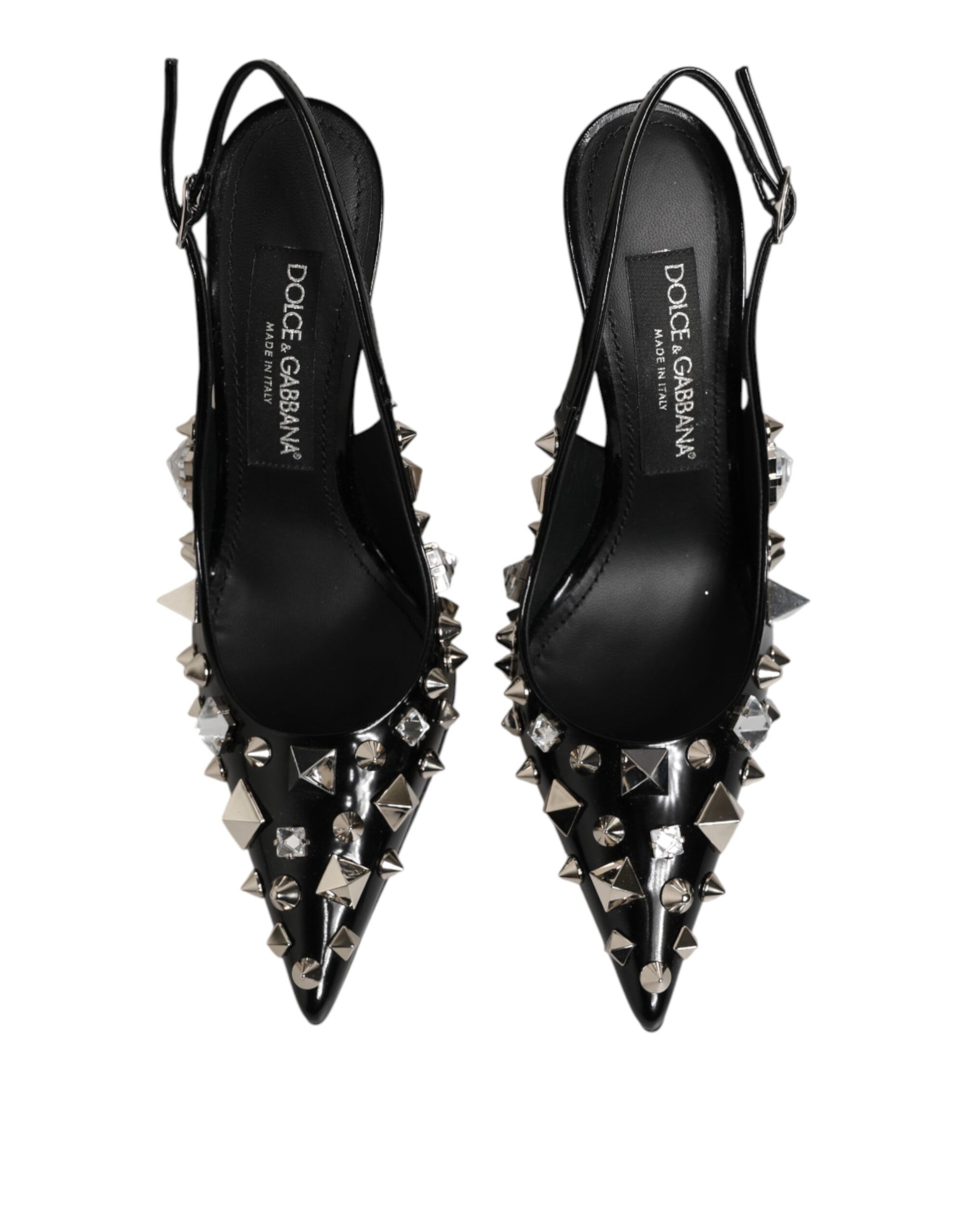 Studded Leather Heels Slingbacks Women's Shoes - Dolce & Gabbana - Modalova