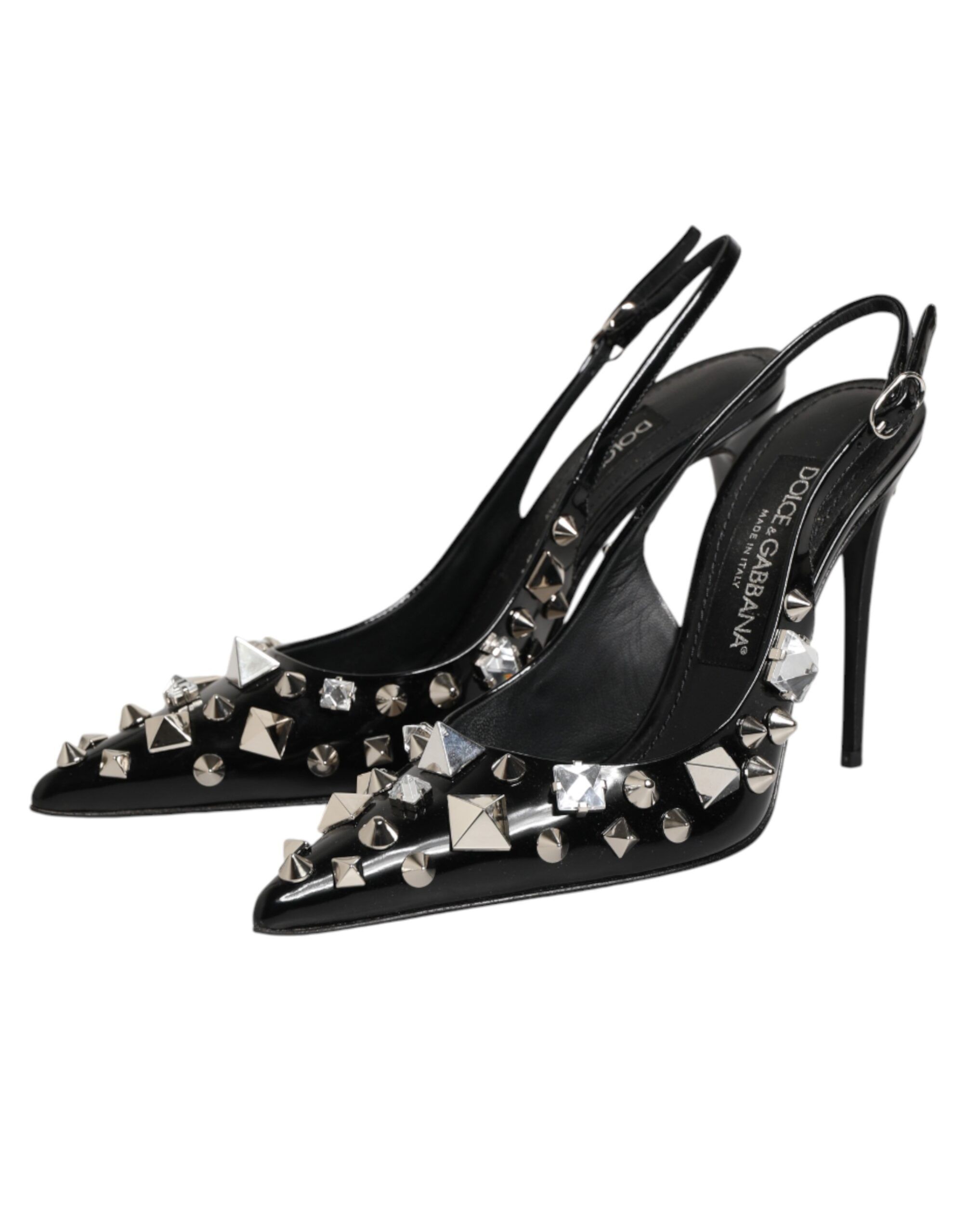 Studded Leather Heels Slingbacks Women's Shoes - Dolce & Gabbana - Modalova