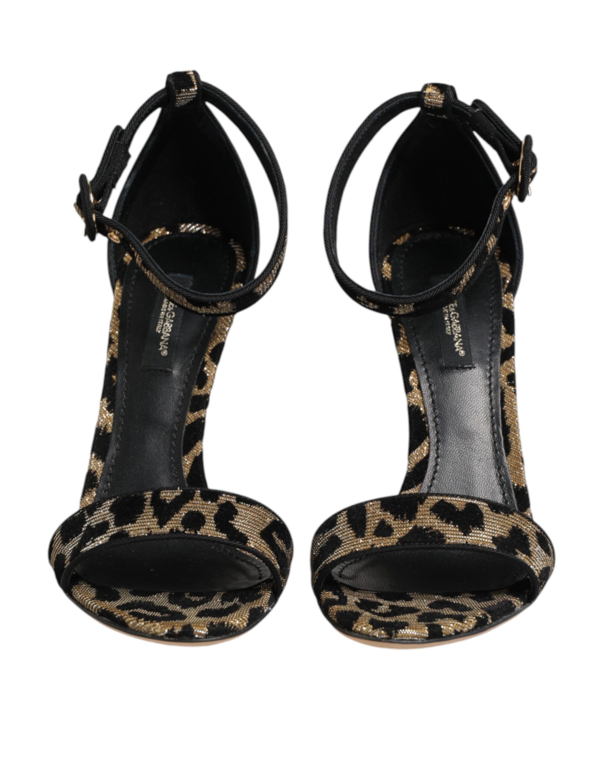 Leopard Ankle Strap Heels Sandals Women's Shoes - Dolce & Gabbana - Modalova
