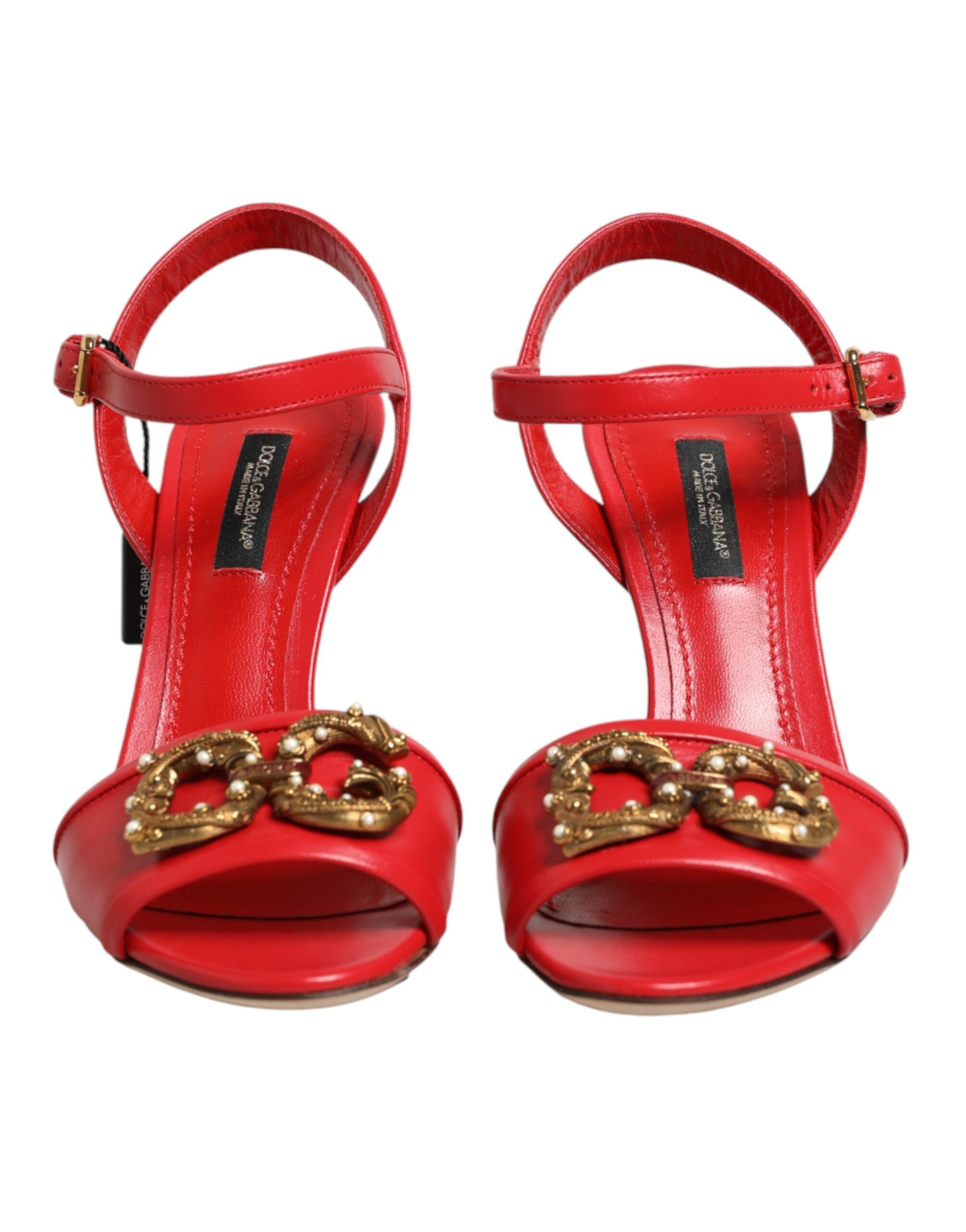 Leather DG AMORE Heels Sandals Women's Shoes - Dolce & Gabbana - Modalova