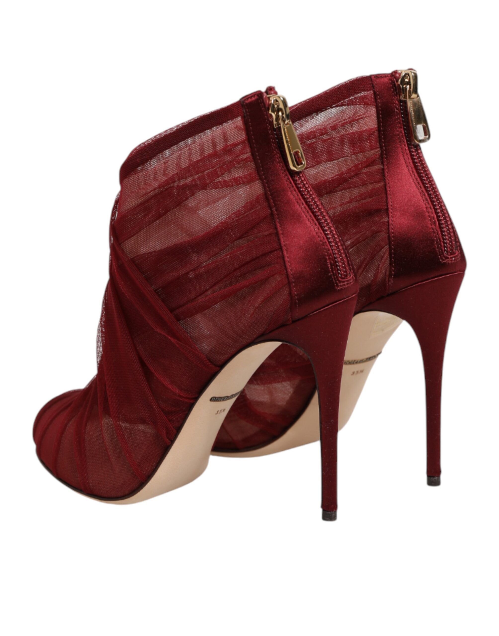 Tulle Ankle Boots Stiletto Heels Women's Shoes - Dolce & Gabbana - Modalova