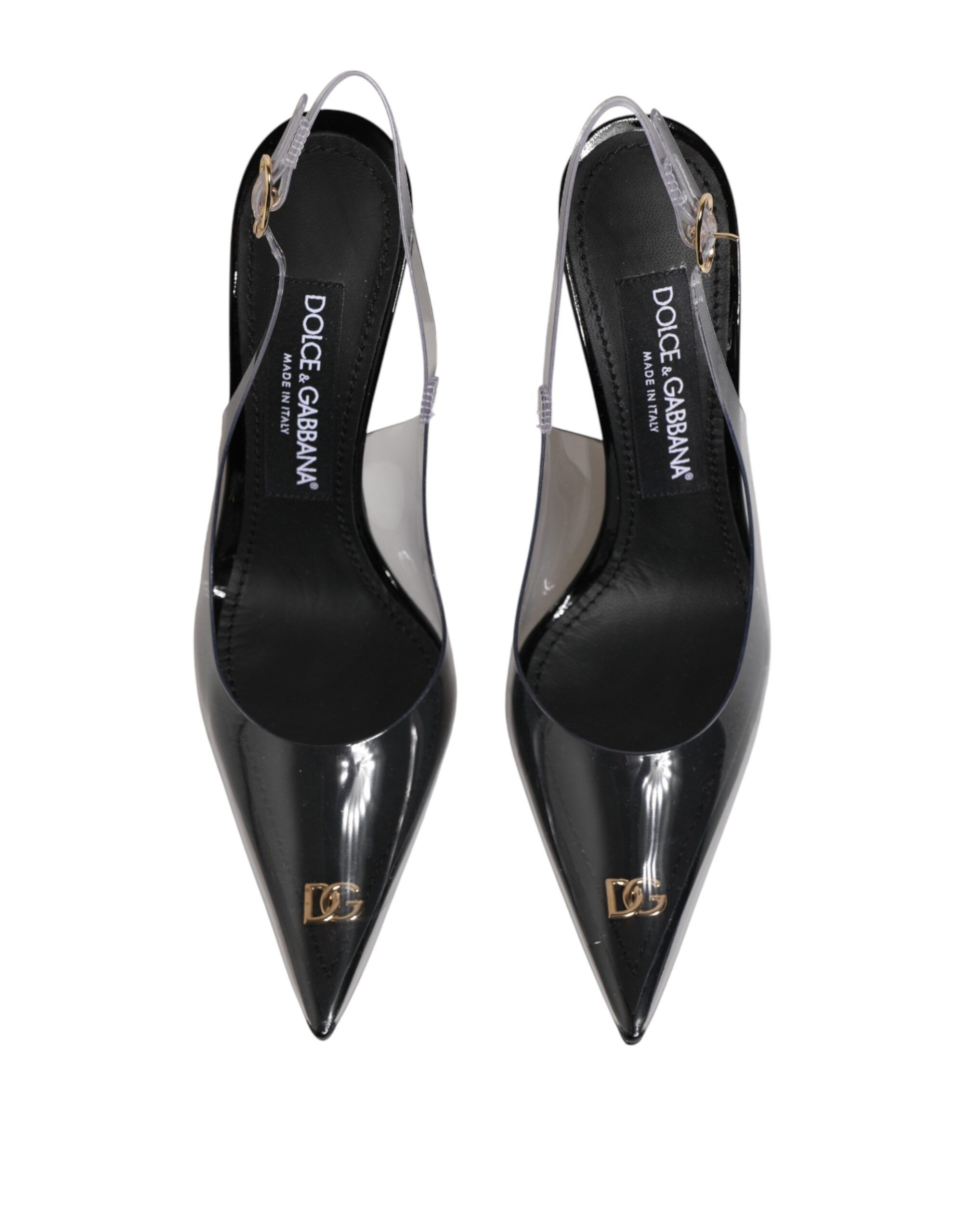 Leather Clear PVC Slingback Pumps Women's Shoes - Dolce & Gabbana - Modalova