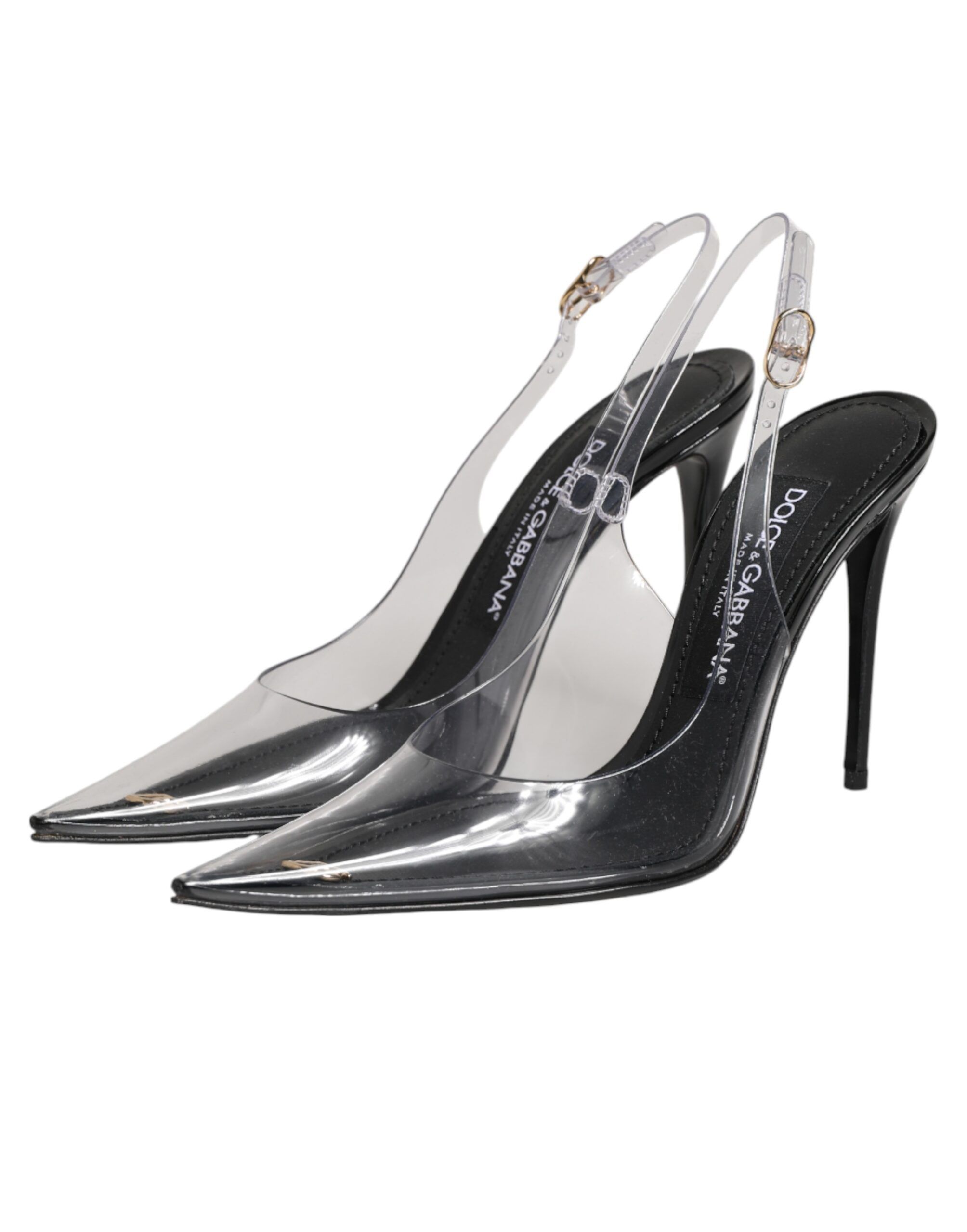 Leather Clear PVC Slingback Pumps Women's Shoes - Dolce & Gabbana - Modalova