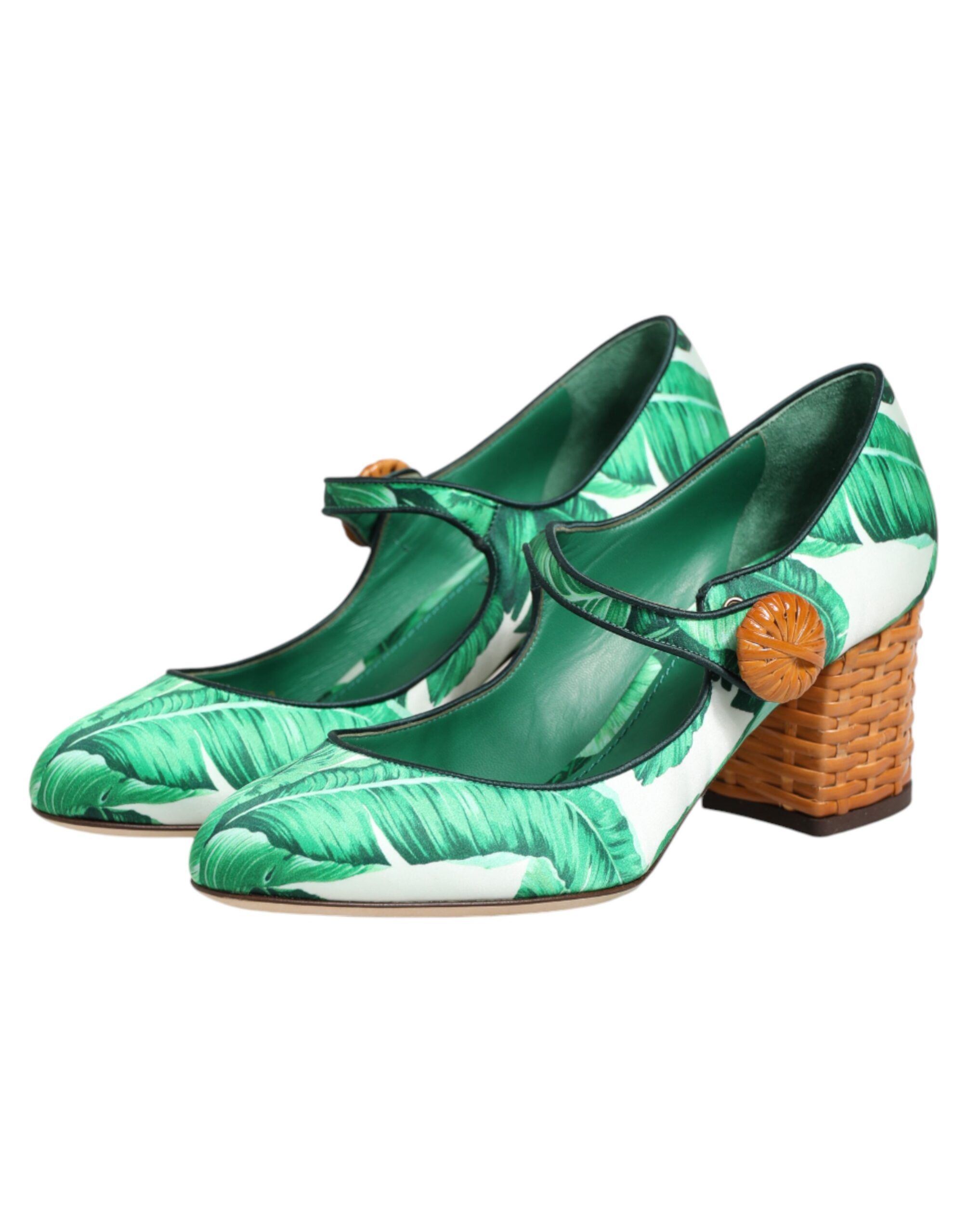Silk MARY JANES Leaf Sandals Women's Shoes - Dolce & Gabbana - Modalova
