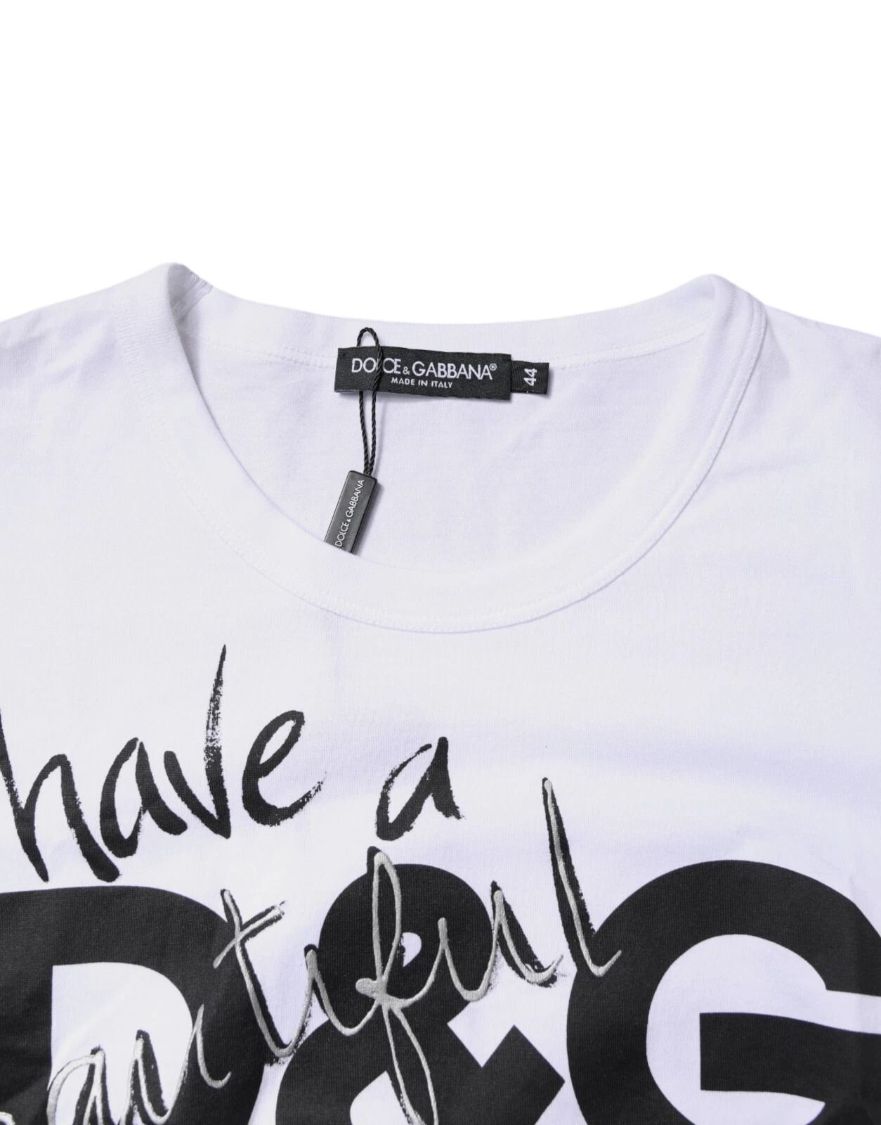 Graphic Print Cotton Crew Neck Men's T-shirt (Pre-Owned) - Dolce & Gabbana - Modalova