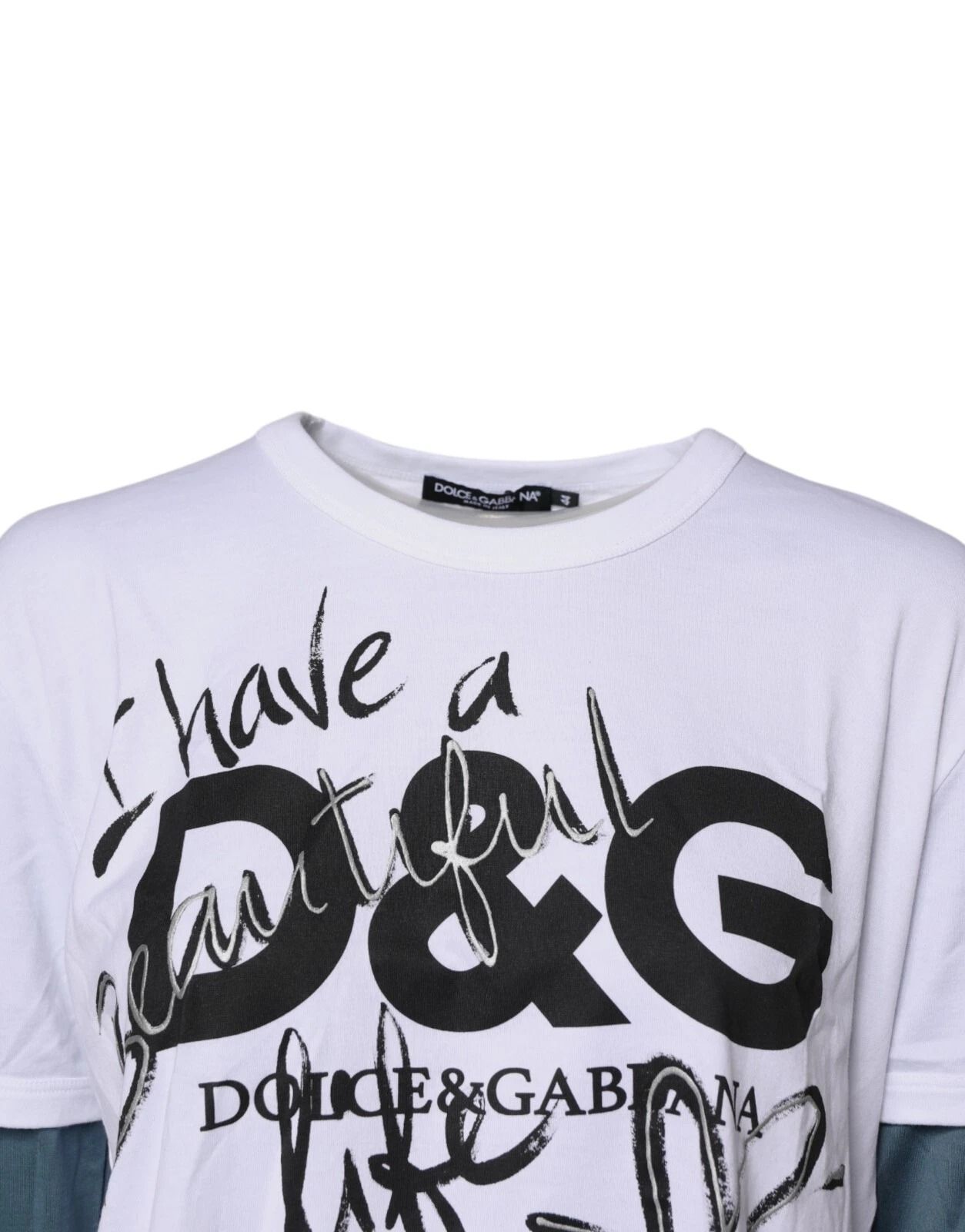 Graphic Print Cotton Crew Neck Men's T-shirt (Pre-Owned) - Dolce & Gabbana - Modalova