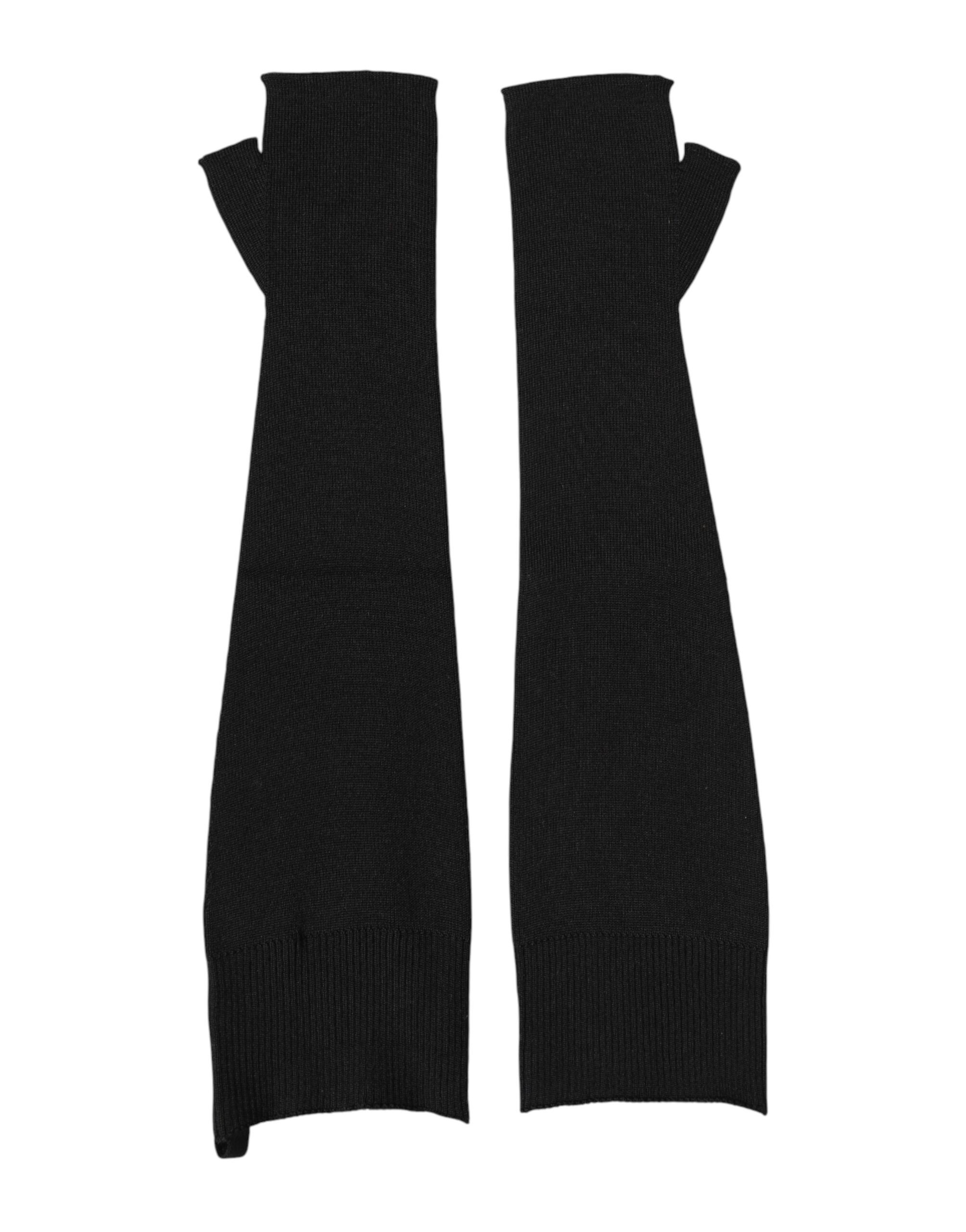 Virgin Wool Knitted Fingerless Men Men's Gloves - Dolce & Gabbana - Modalova