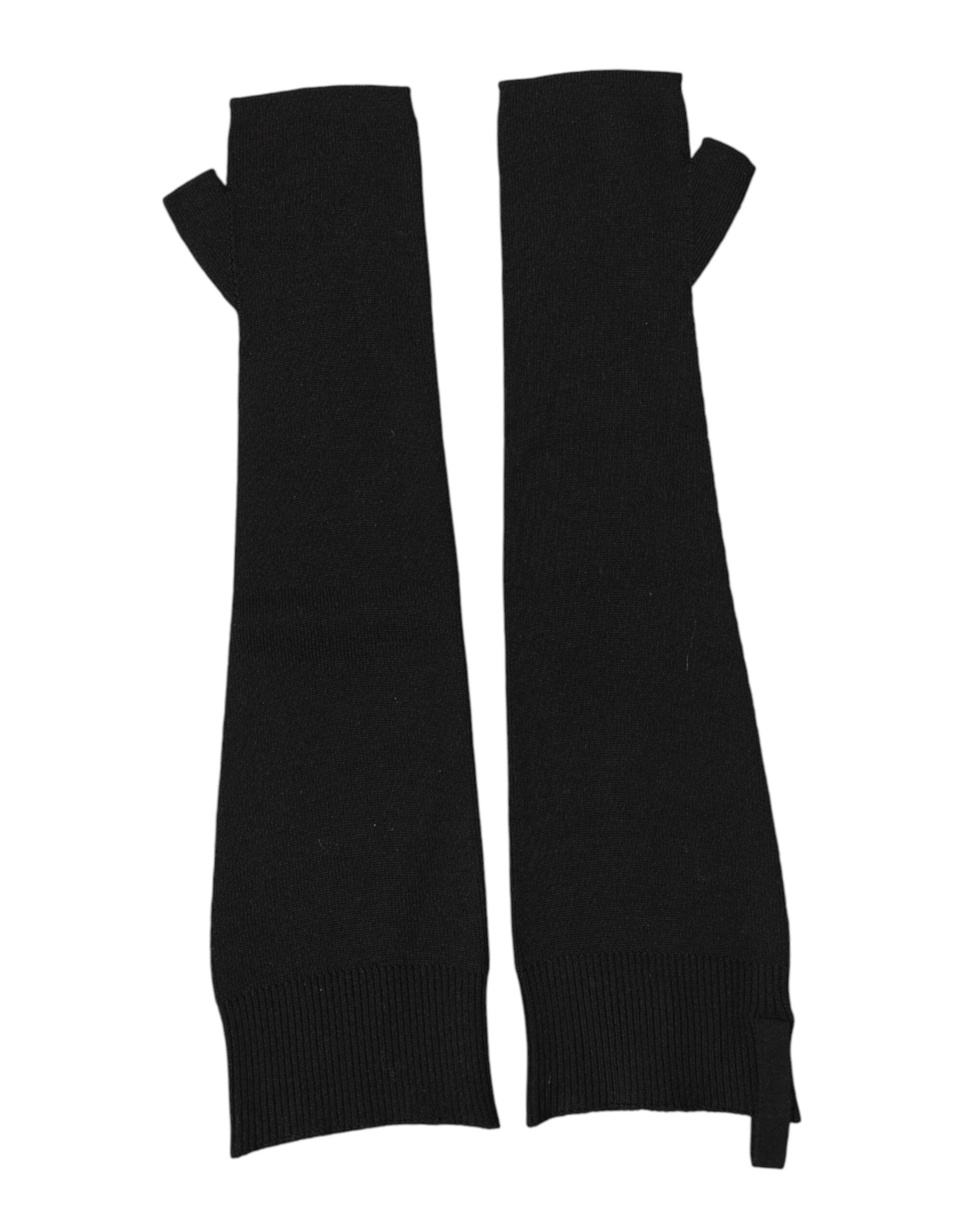 Virgin Wool Knitted Fingerless Men Men's Gloves - Dolce & Gabbana - Modalova