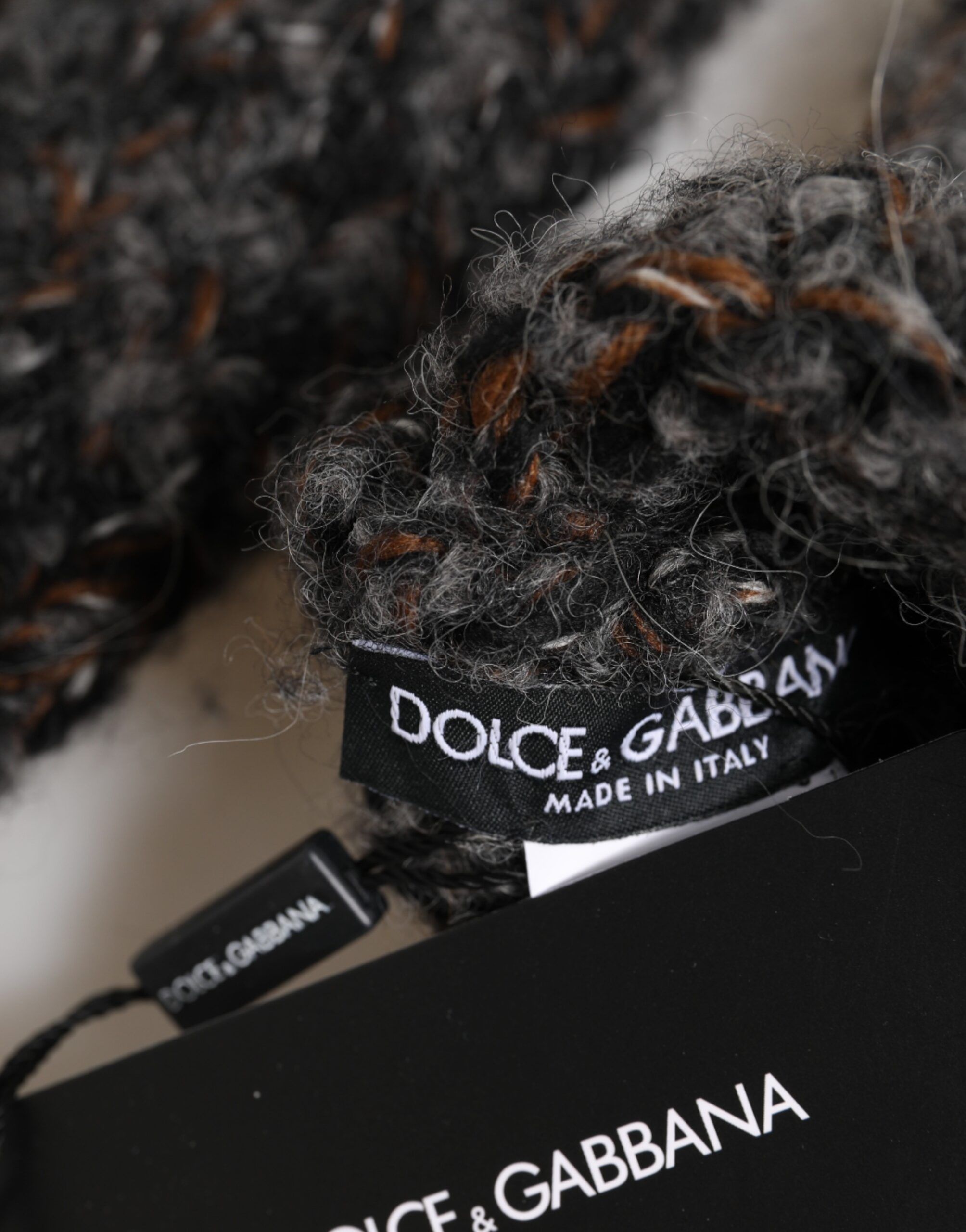 Virgin Wool Knitted Fingerless Men Men's Gloves - Dolce & Gabbana - Modalova