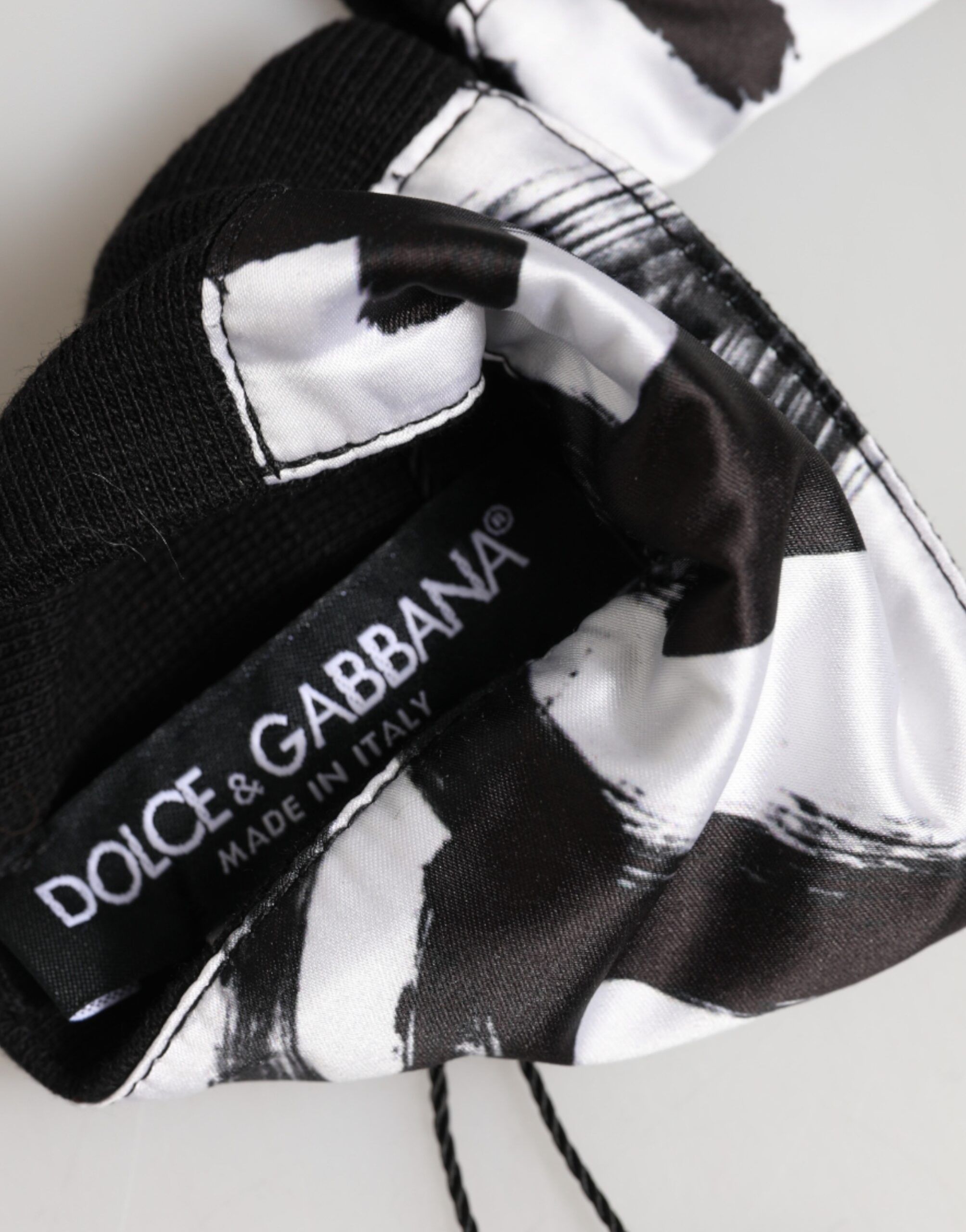 Black White DG Logo Silk 1 Pair Men's Wristband - Dolce & Gabbana - Modalova