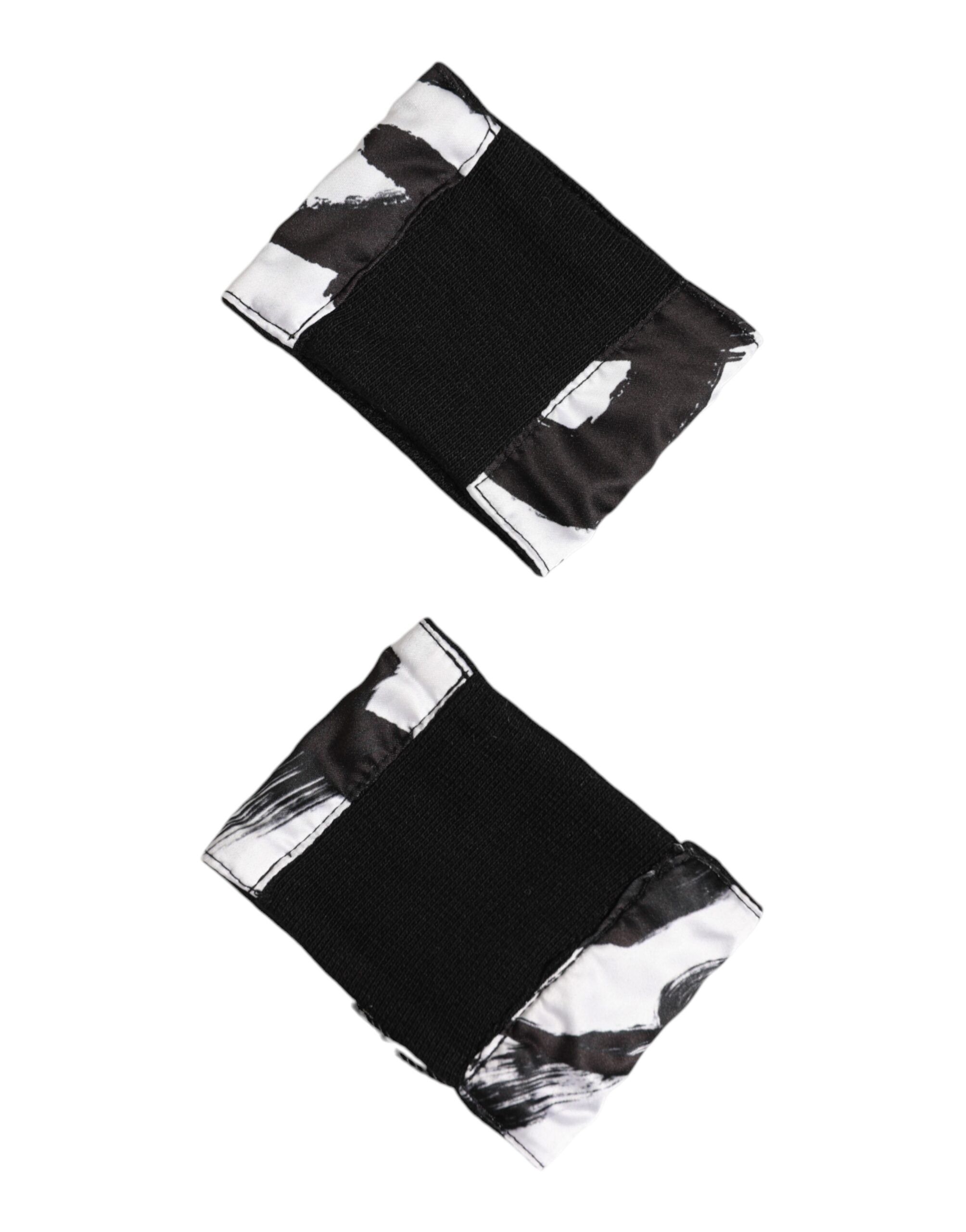 Black White DG Logo Silk 1 Pair Men's Wristband - Dolce & Gabbana - Modalova