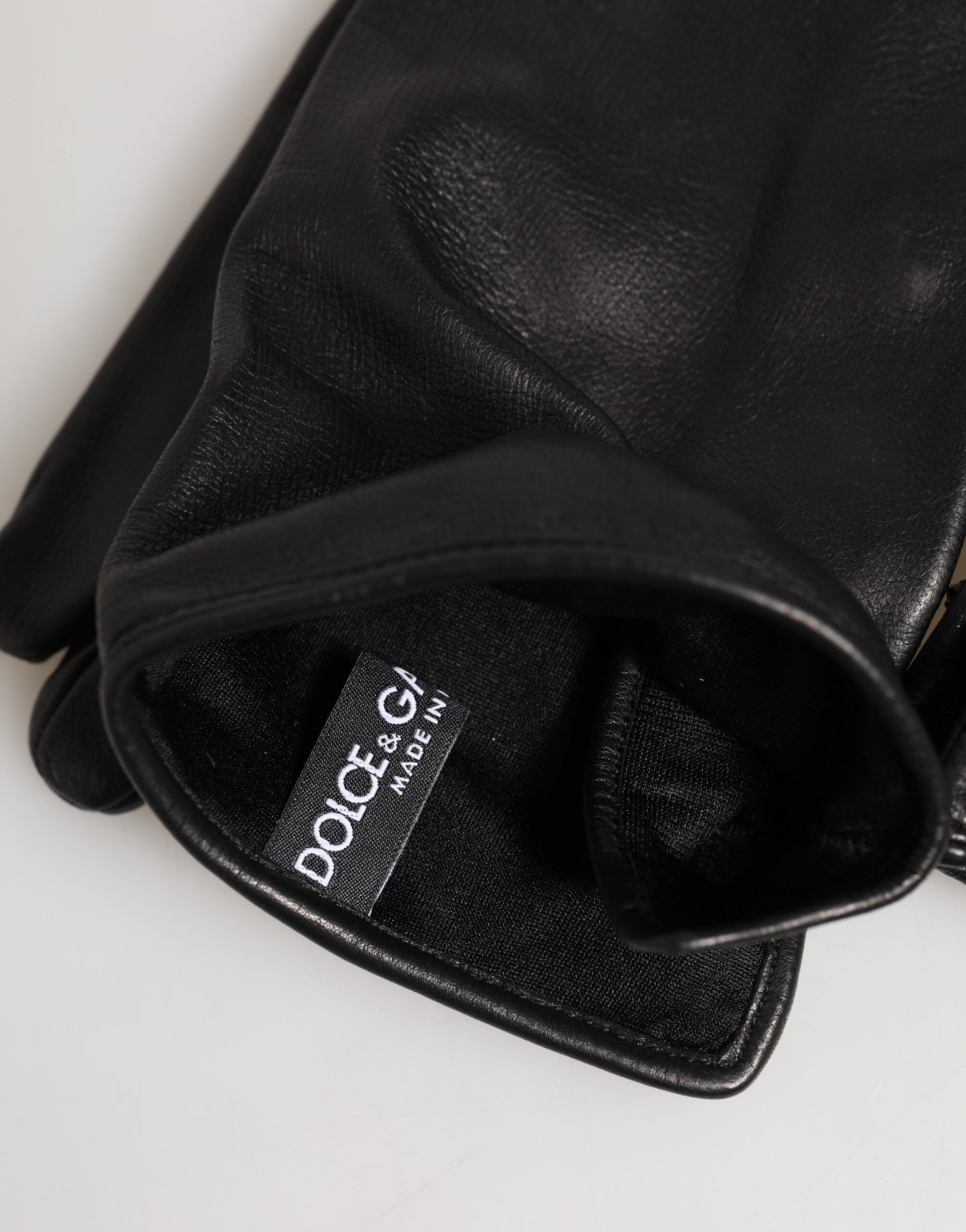 Leather Embellished Long Mitten Women's Gloves - Dolce & Gabbana - Modalova