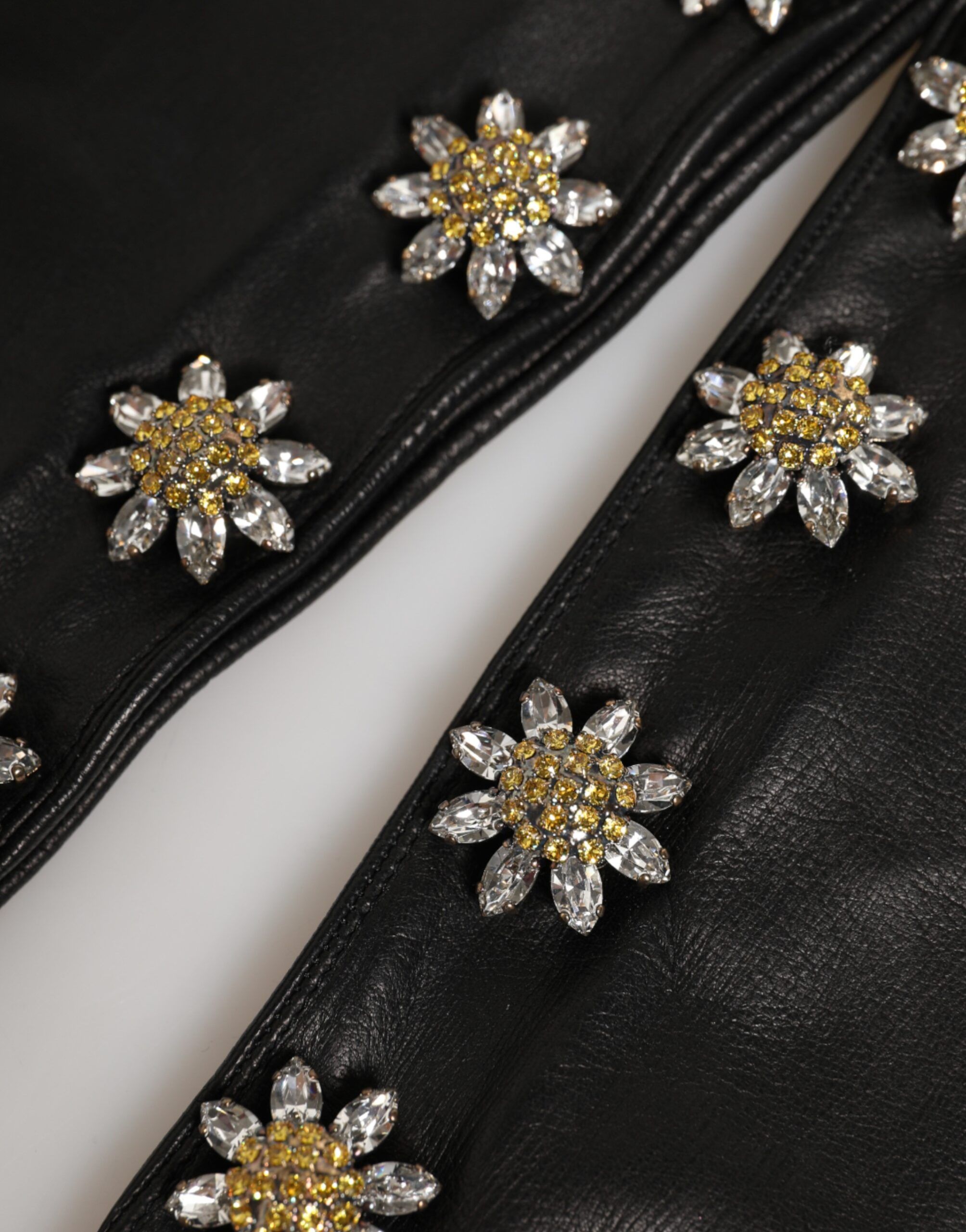 Leather Embellished Long Mitten Women's Gloves - Dolce & Gabbana - Modalova