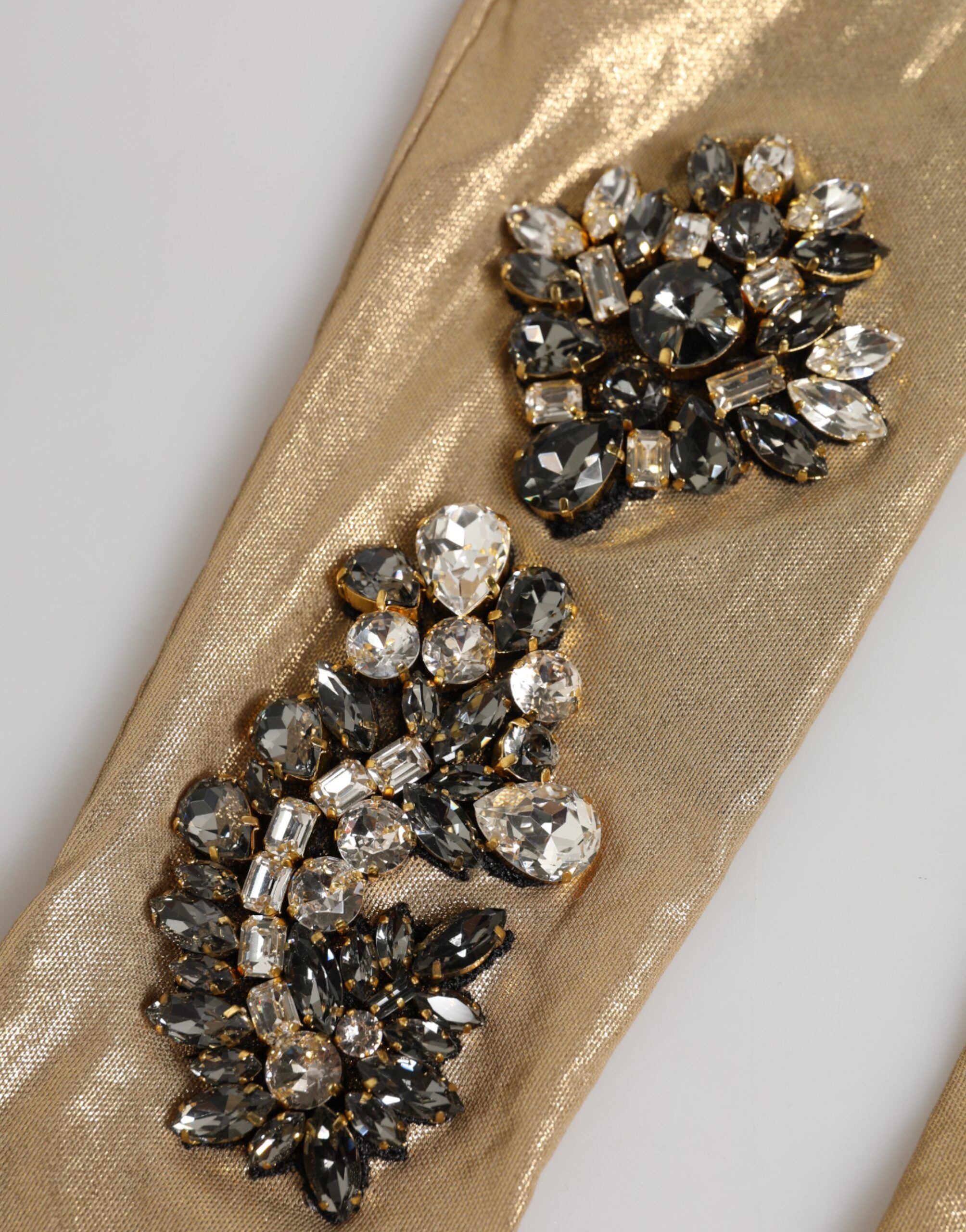 Satin Crystal Elbow Length Mitten Women's Gloves - Dolce & Gabbana - Modalova