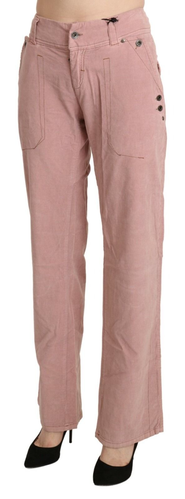 Cotton High Waist Straight Trouser Women's Pants - Ermanno Scervino - Modalova