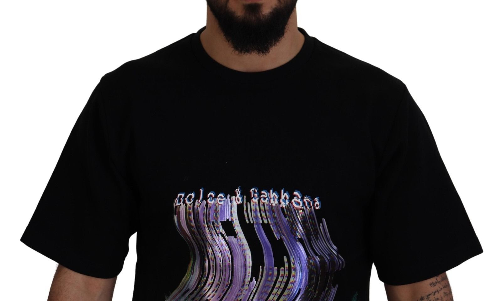 Cotton Printed Crewneck Tee Men's T-shirt - Dolce & Gabbana - Modalova