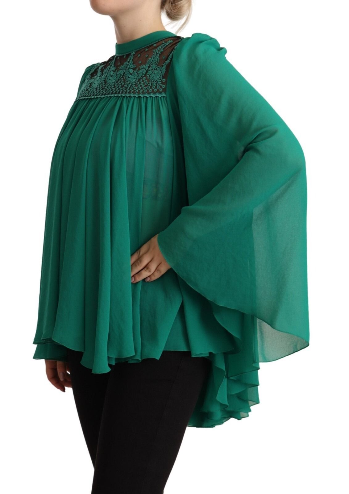 Lace Polyester Long Sleeves Pleated Top Women's Blouse (Pre-Owned) - Philosophy - Modalova