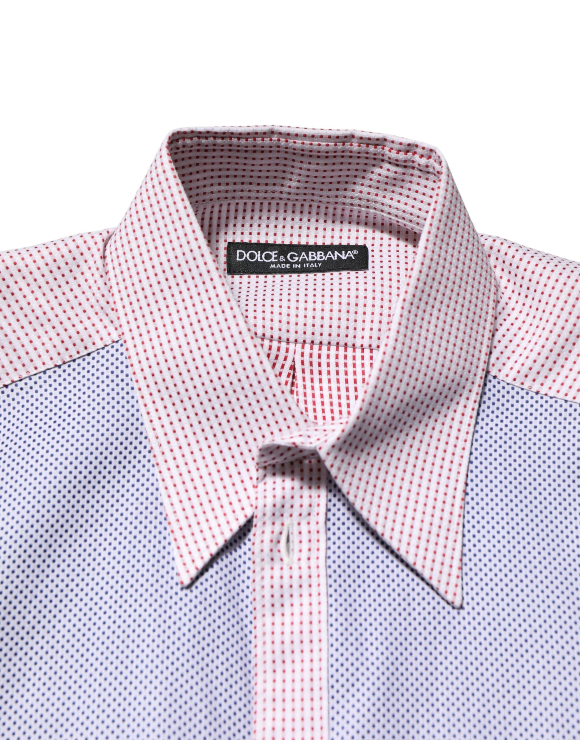 Cotton Collared Checkered Men's Shirt - Dolce & Gabbana - Modalova