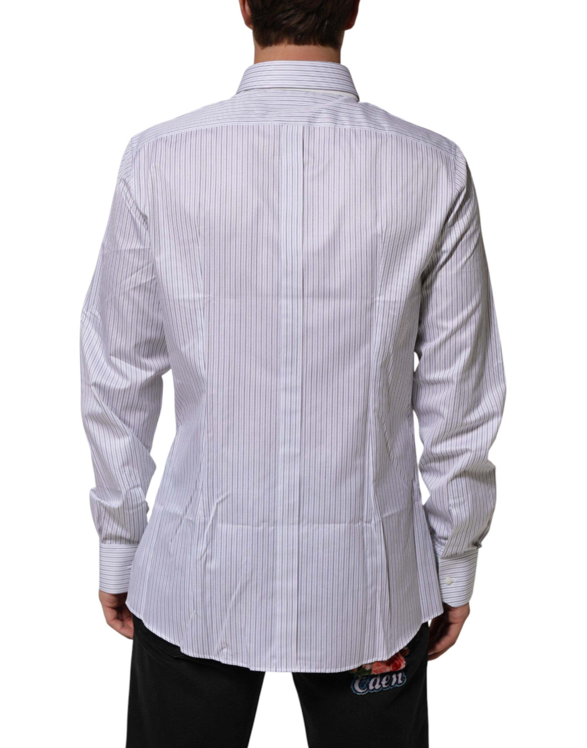 Stripes Long Sleeves GOLD Dress Men's Shirt (Pre-Owned) - Dolce & Gabbana - Modalova