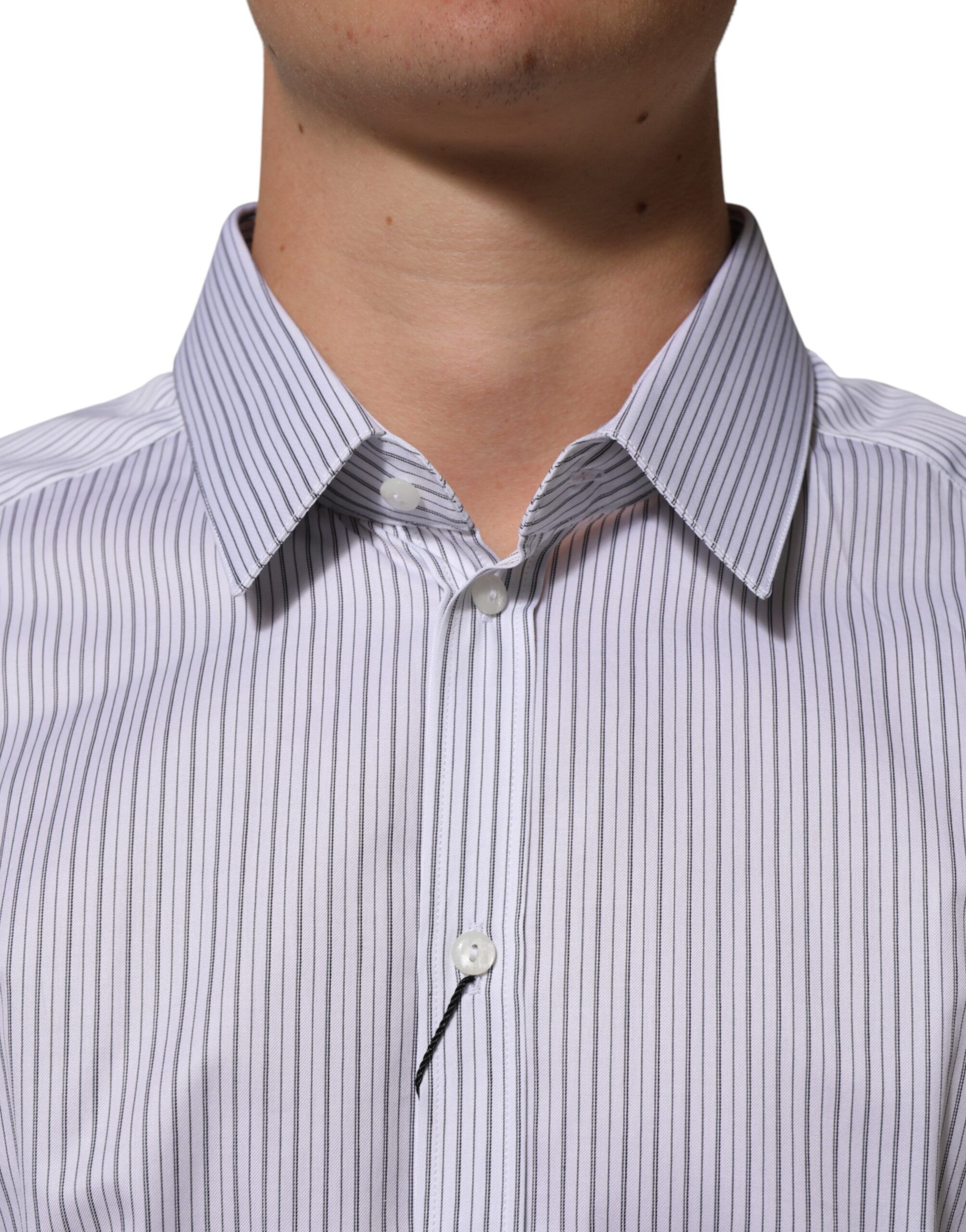 Stripes Long Sleeves GOLD Dress Men's Shirt (Pre-Owned) - Dolce & Gabbana - Modalova