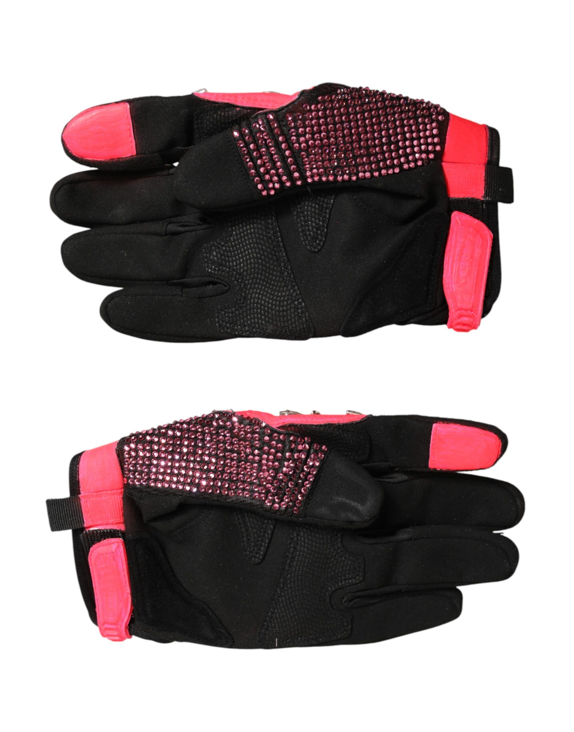 Black Crystal Wrist Length Mitten Women's Gloves (Pre-Owned) - Dolce & Gabbana - Modalova