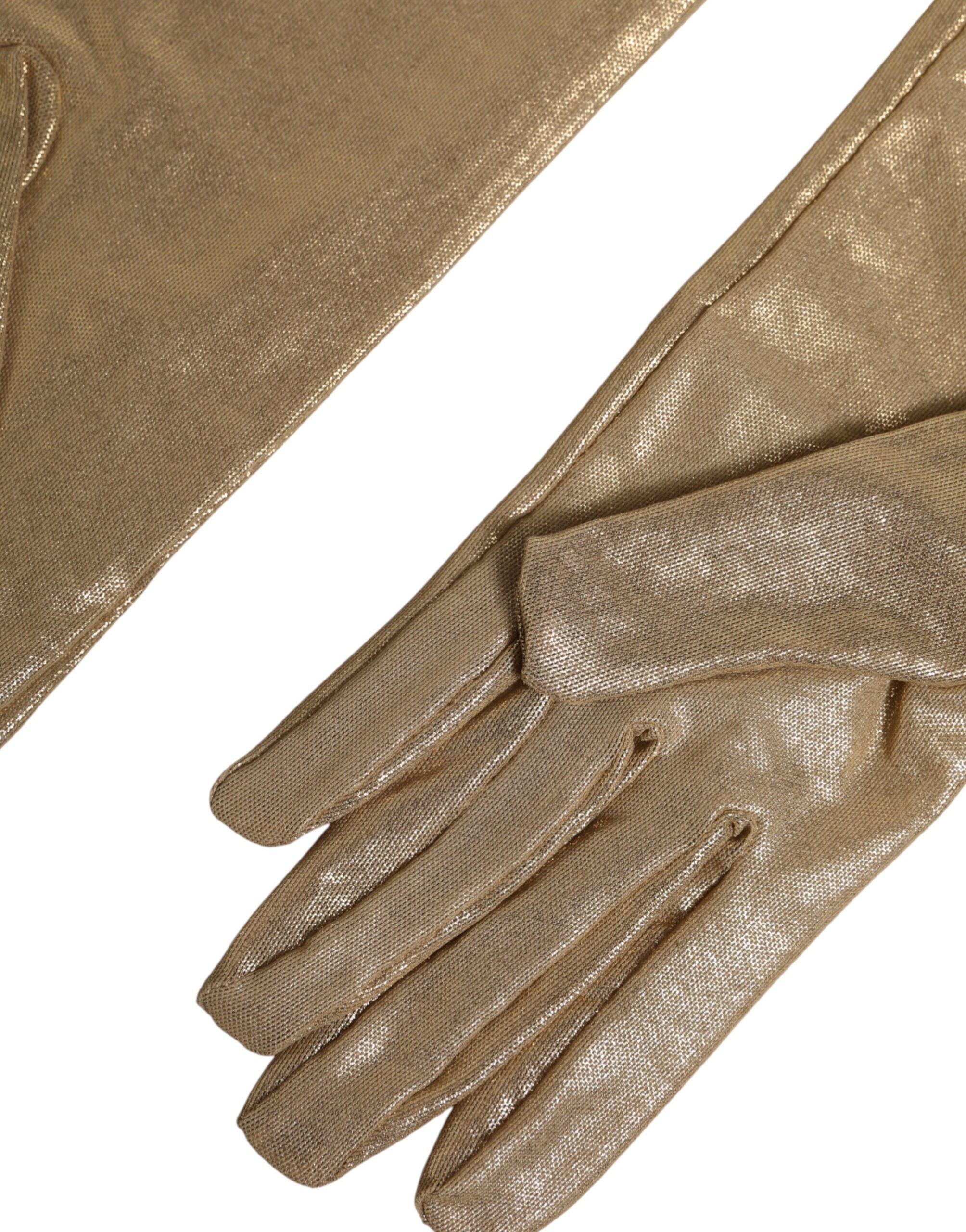 Nylon Long Elbow Length Mitten Women's Gloves - Dolce & Gabbana - Modalova