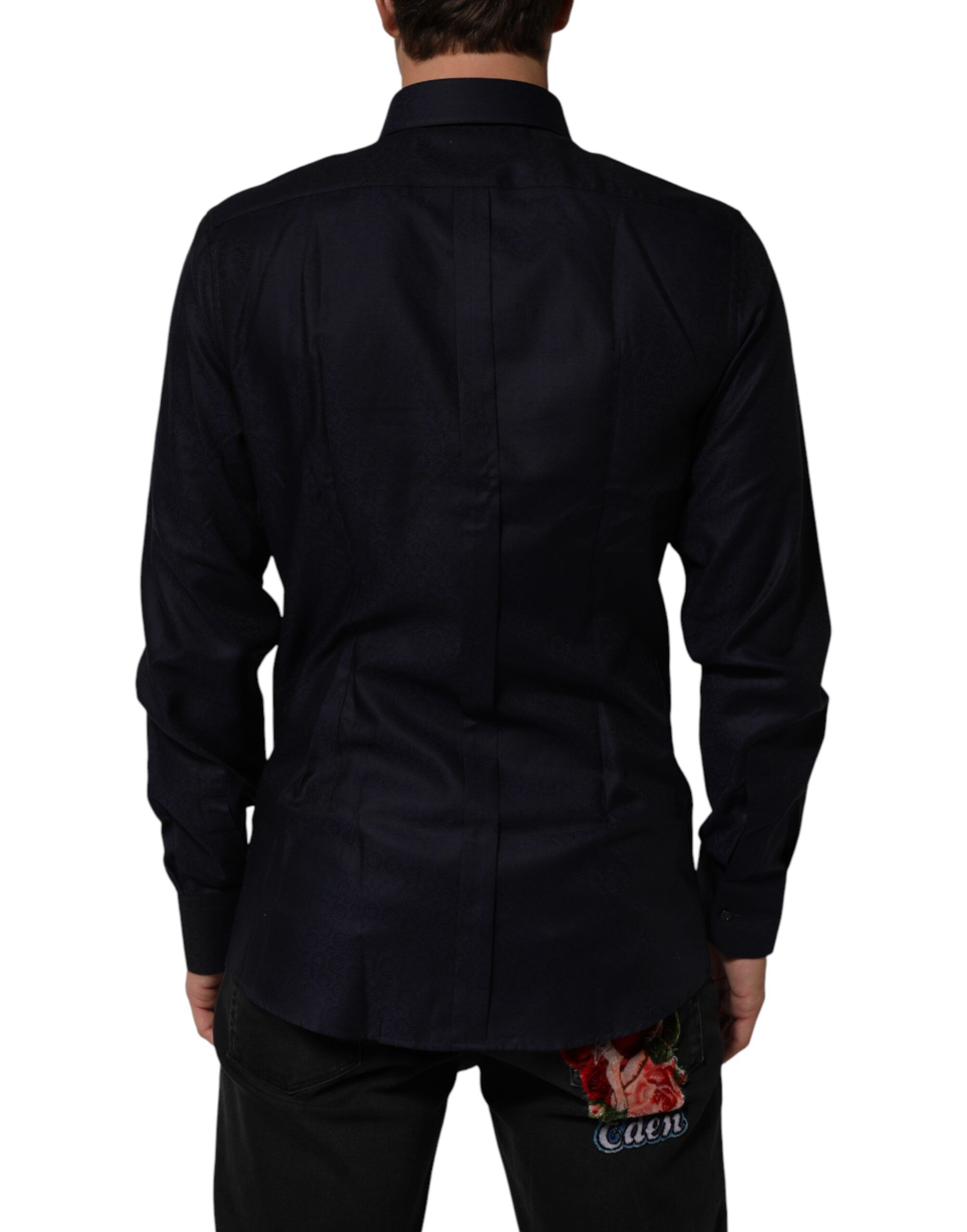 Cotton Collared Long Sleeve GOLD Men Dress Men's Shirt - Dolce & Gabbana - Modalova
