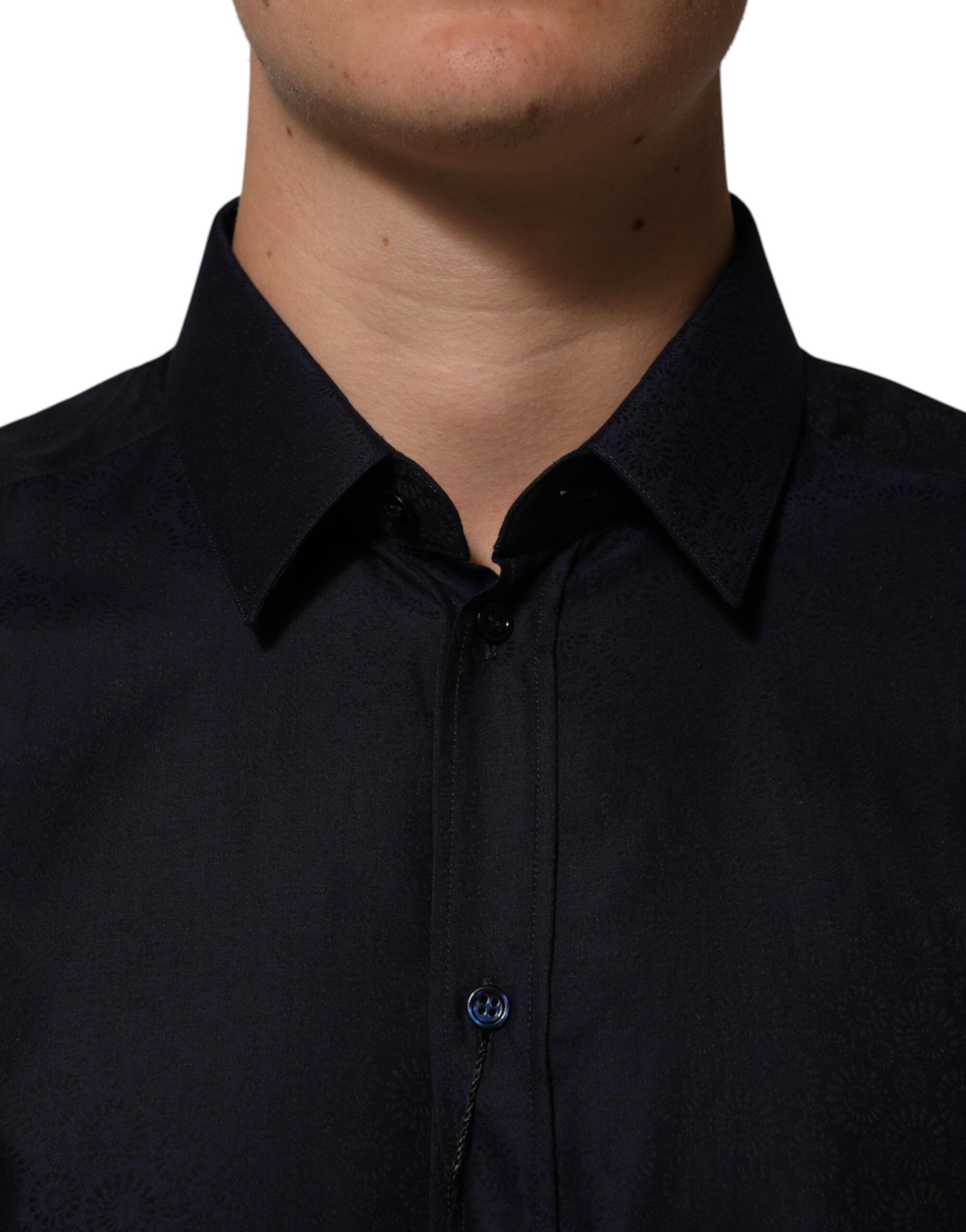 Cotton Collared Long Sleeve GOLD Men Dress Men's Shirt - Dolce & Gabbana - Modalova