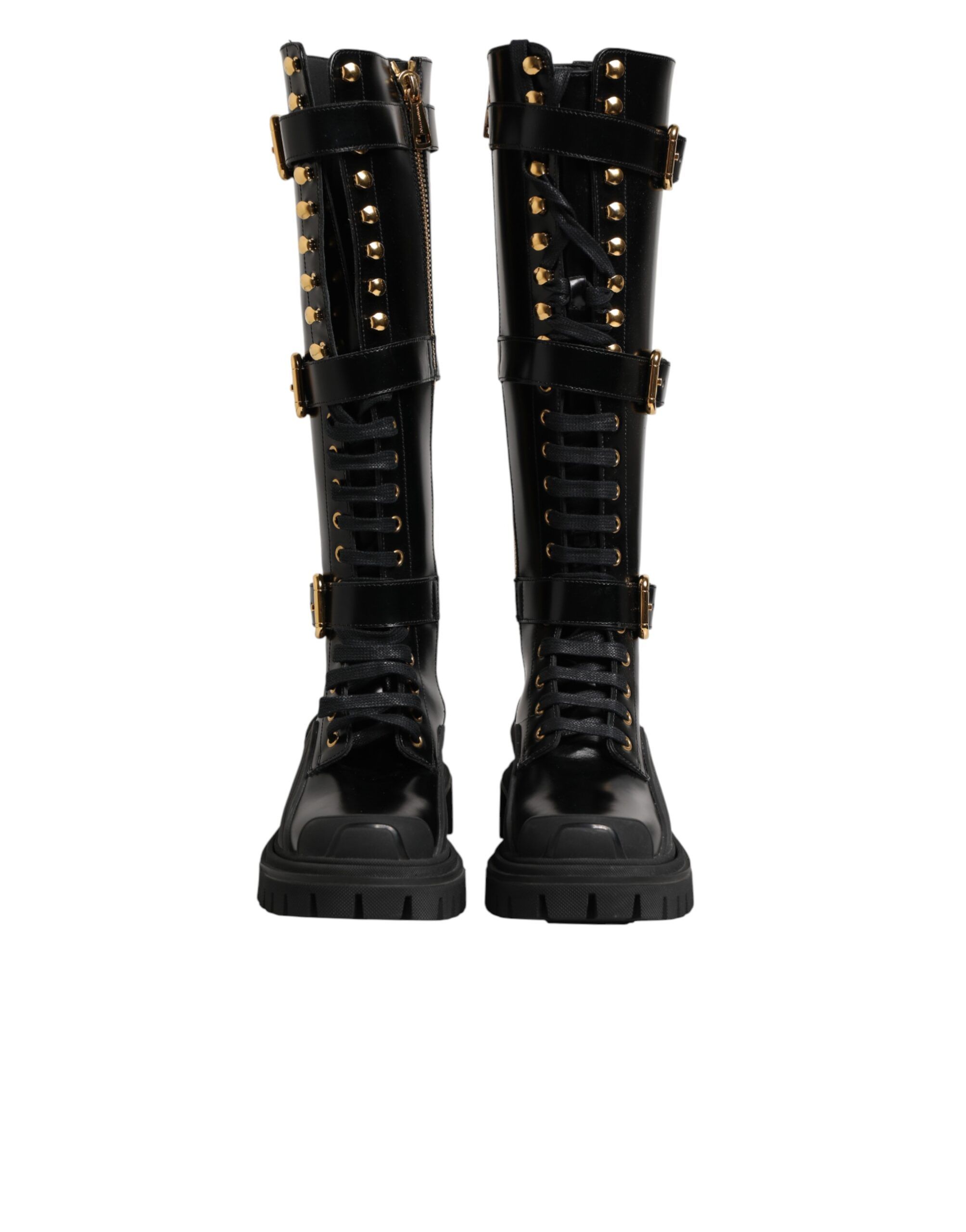 Buckle Embellished Knee High Boots Women's Shoes (Pre-Owned) - Dolce & Gabbana - Modalova