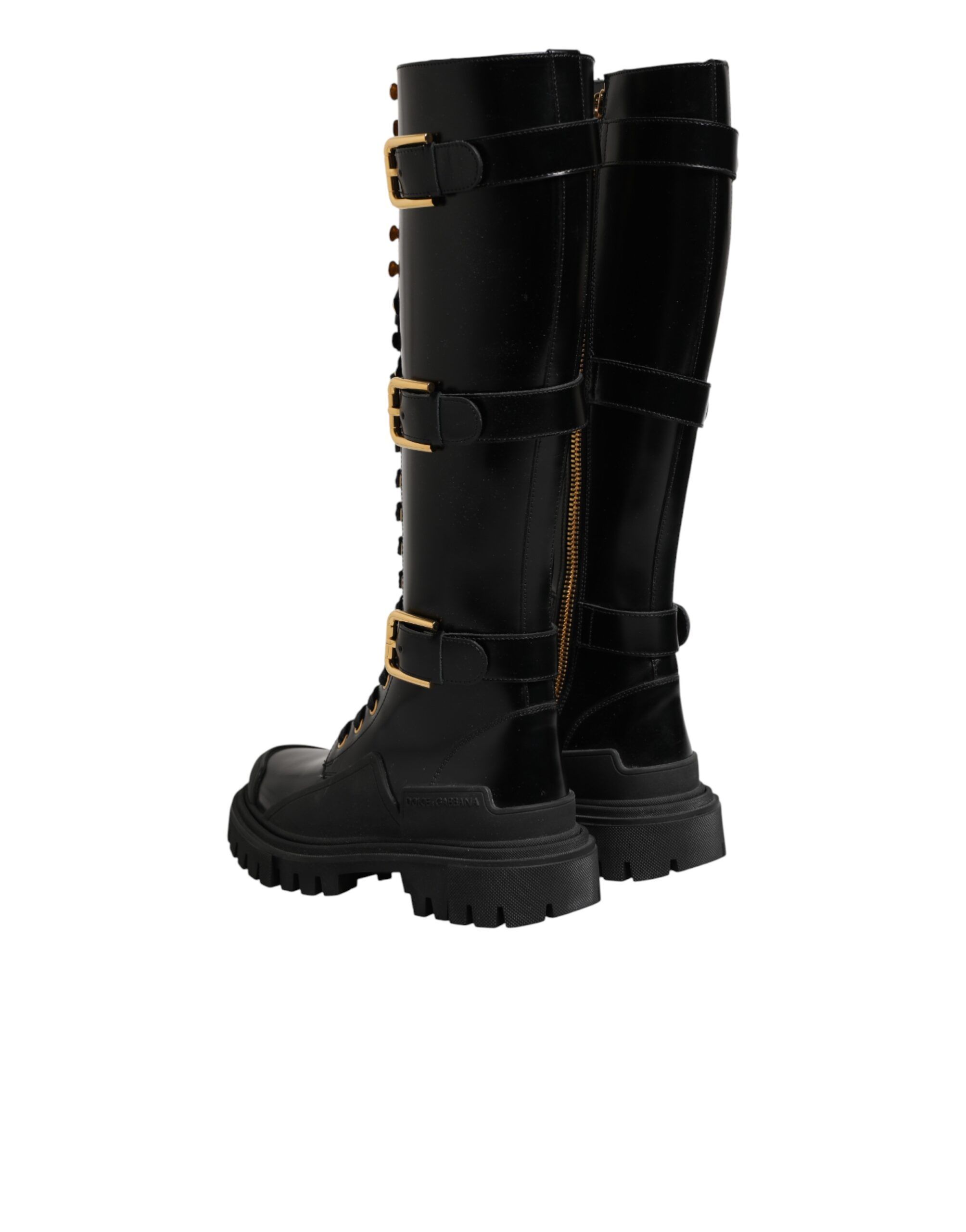 Buckle Embellished Knee High Boots Women's Shoes (Pre-Owned) - Dolce & Gabbana - Modalova