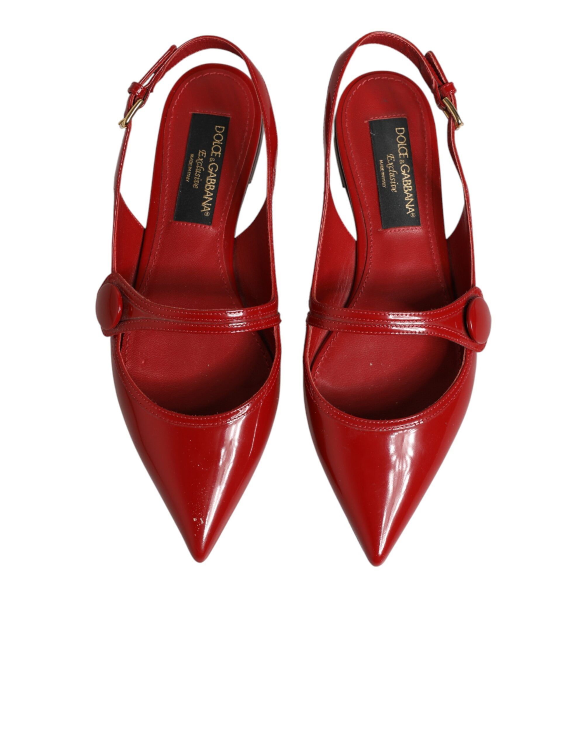 Leather Slingback Flats Sandals Women's Shoes - Dolce & Gabbana - Modalova