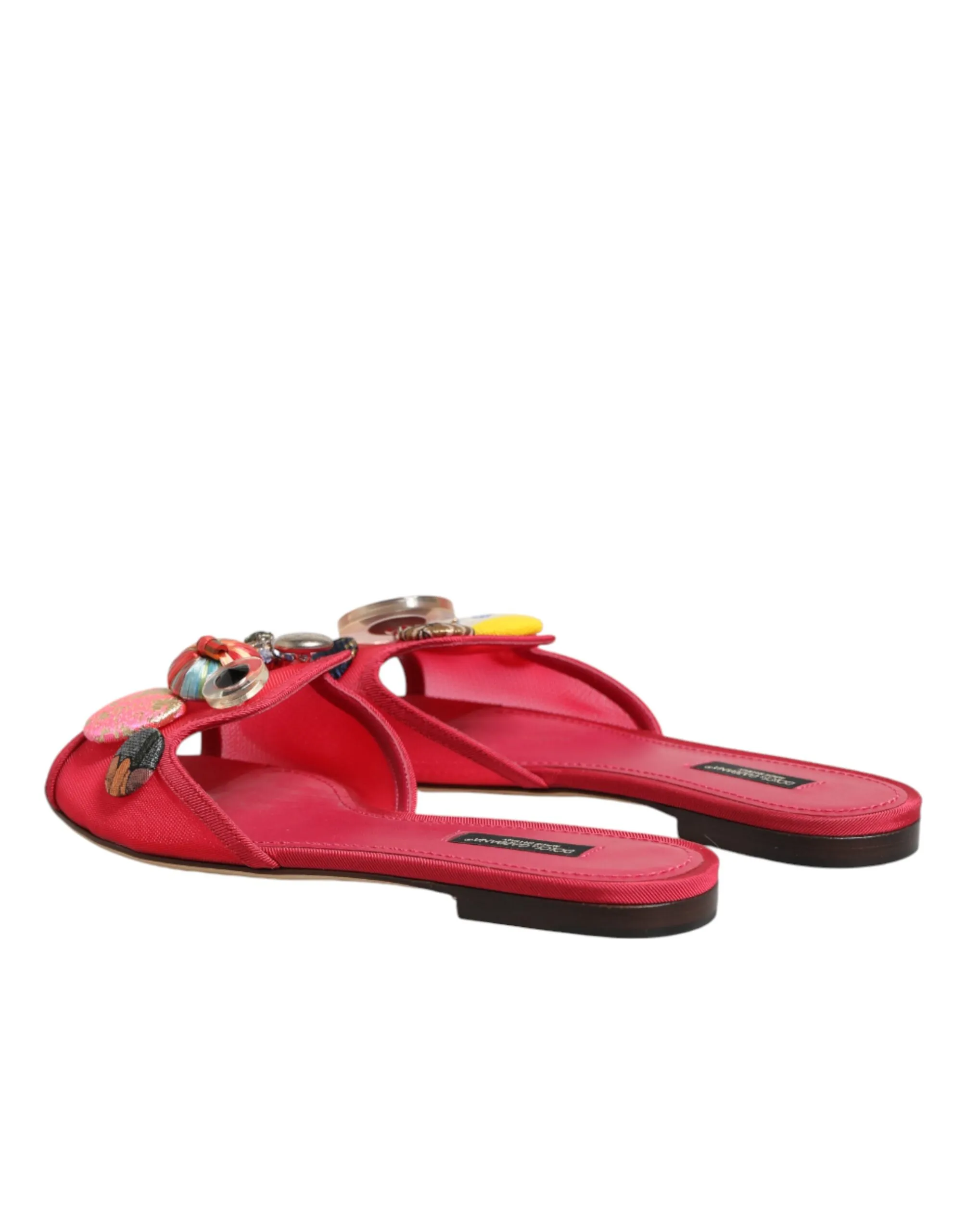 Embellished Flats Slip On Sandals Women's Shoes - Dolce & Gabbana - Modalova