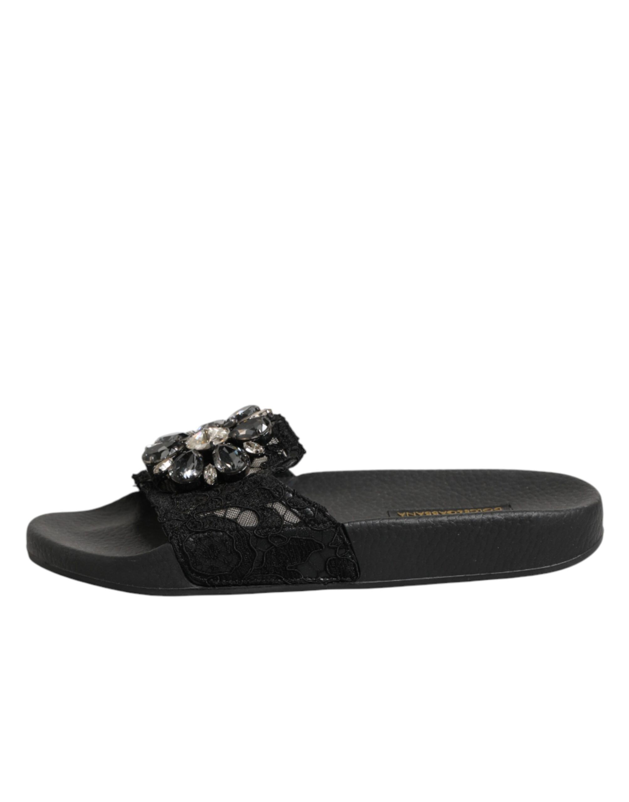 Devotion Matelassé Leather Slides Women's Shoes - Dolce & Gabbana - Modalova