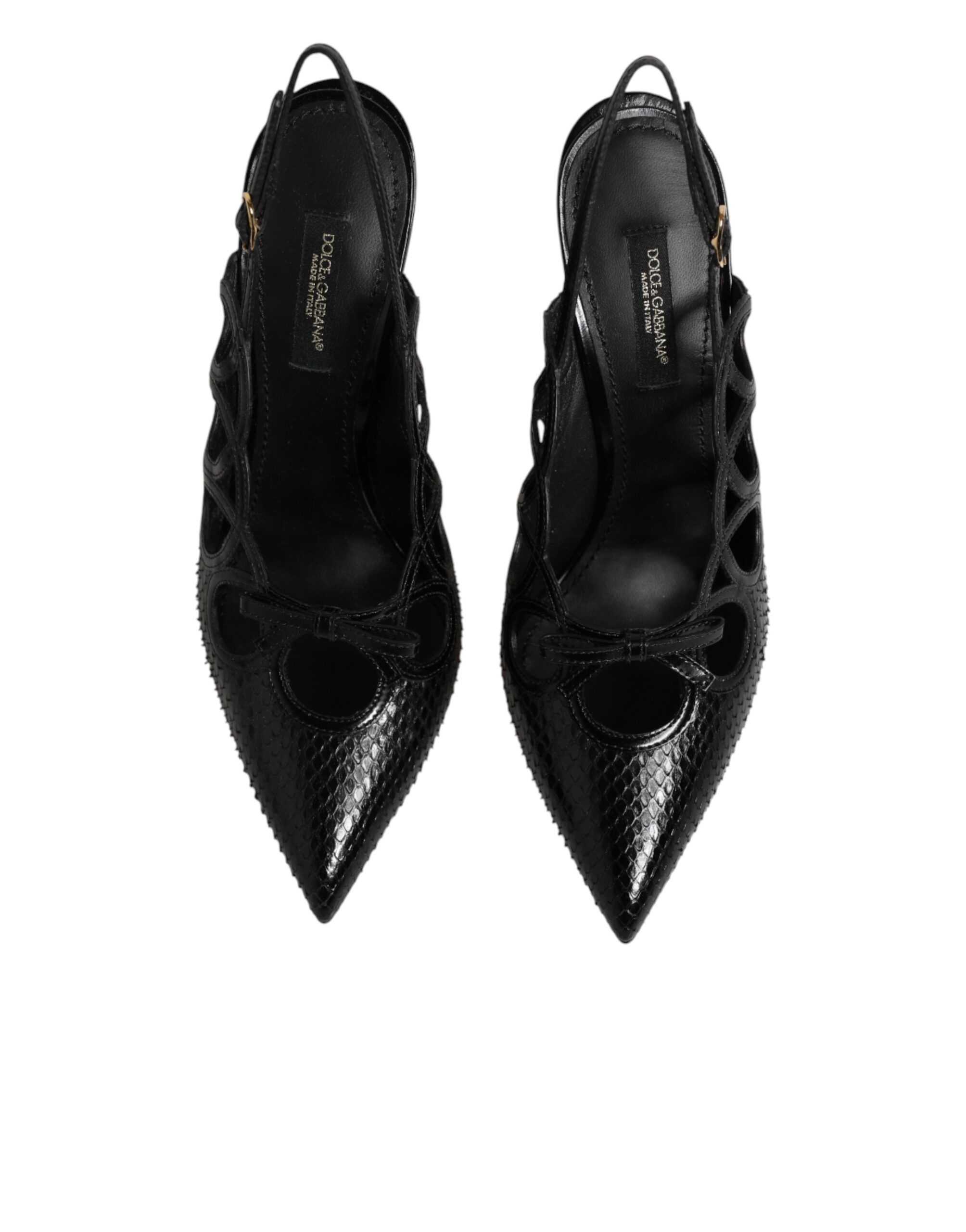 Leather High Heels Slingback Women's Shoes - Dolce & Gabbana - Modalova