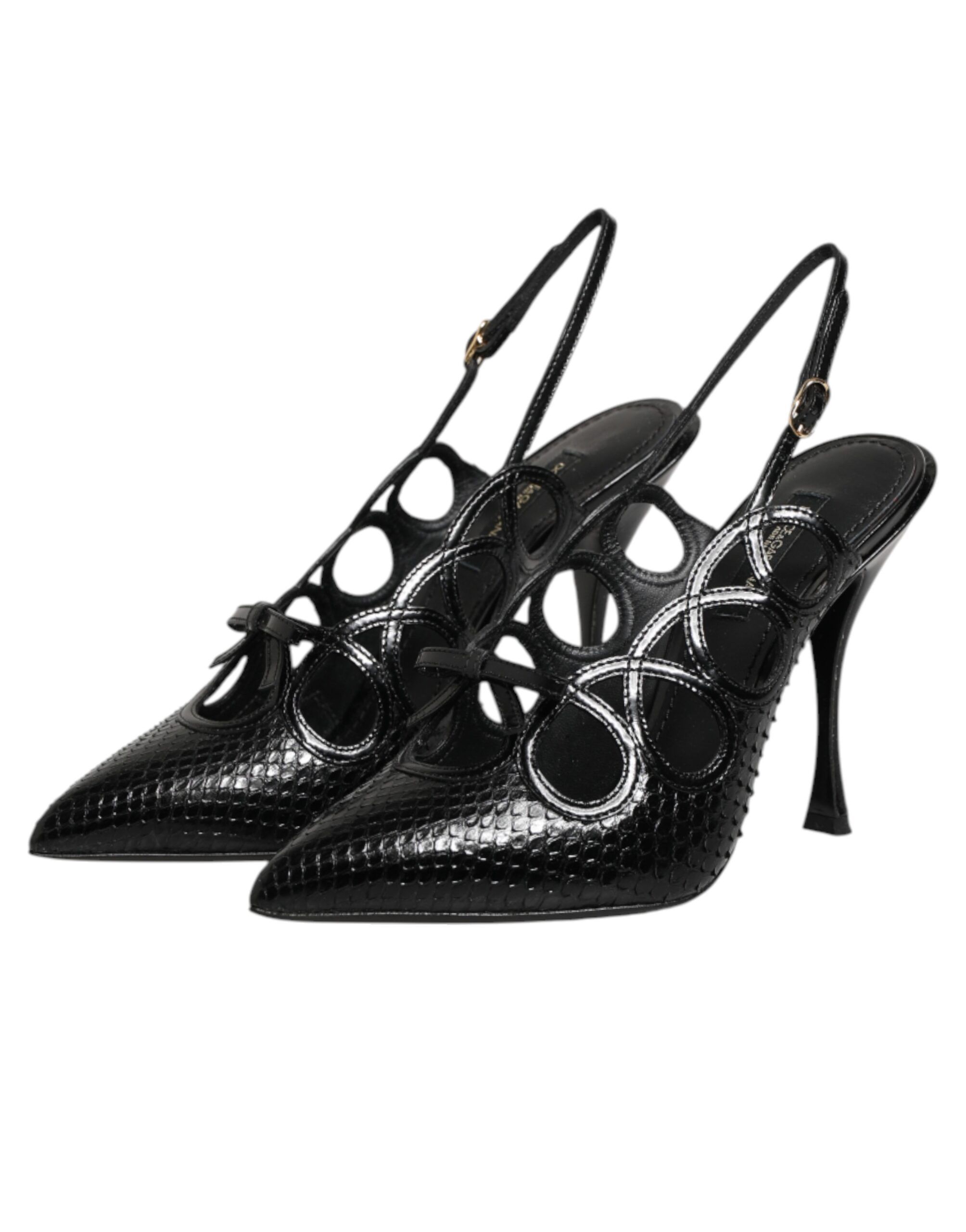 Leather High Heels Slingback Women's Shoes - Dolce & Gabbana - Modalova