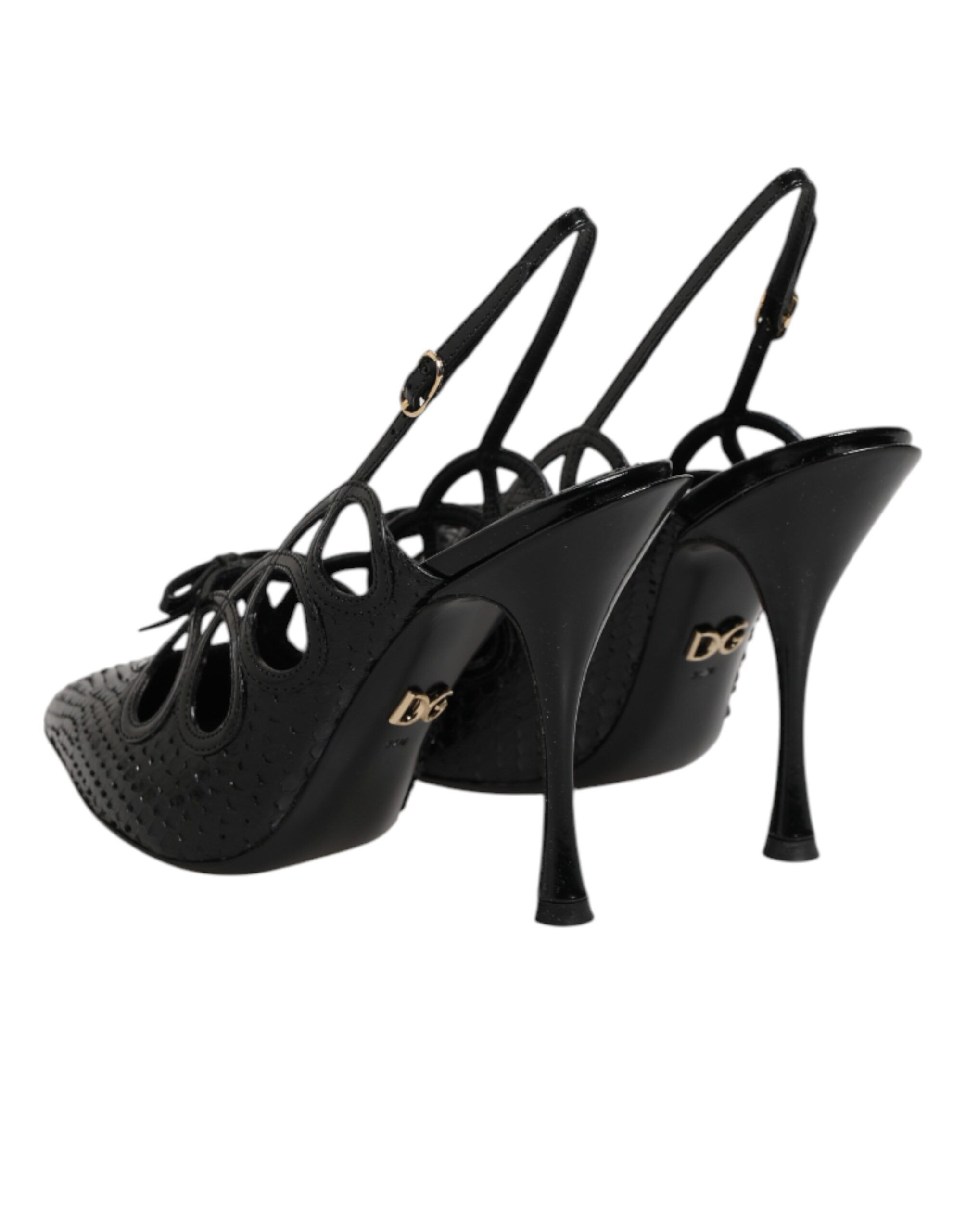 Leather High Heels Slingback Women's Shoes - Dolce & Gabbana - Modalova
