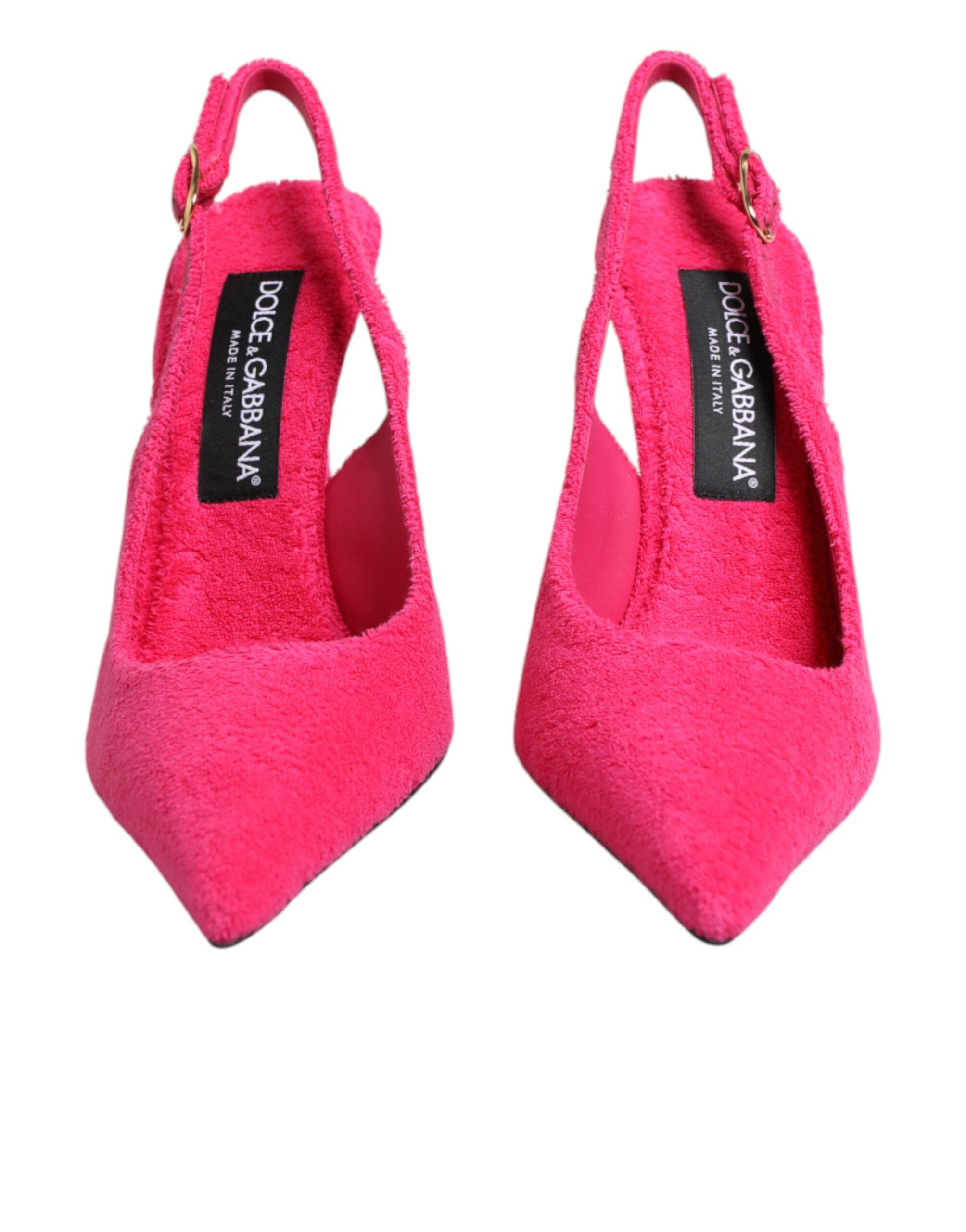 Terry Cloth High Heels Slingback Women's Shoes - Dolce & Gabbana - Modalova