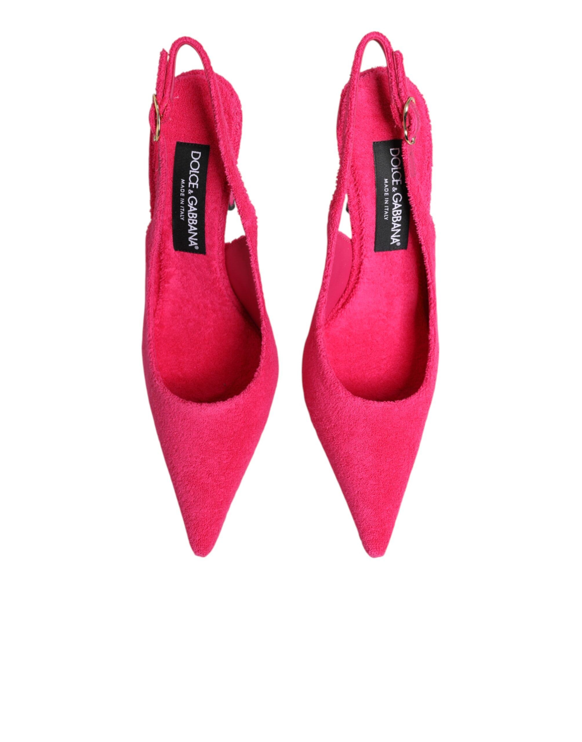 Terry Cloth High Heels Slingback Women's Shoes - Dolce & Gabbana - Modalova
