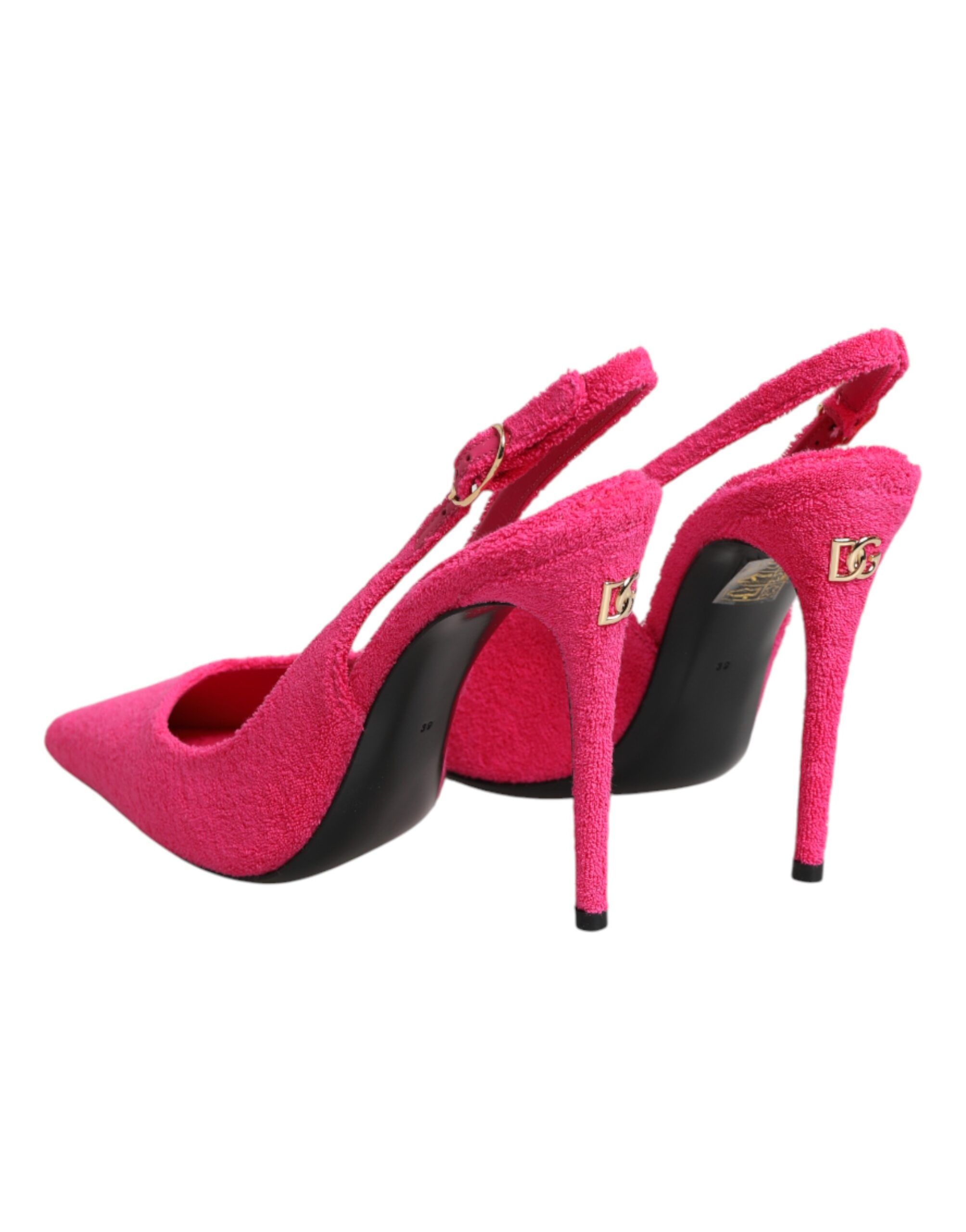 Terry Cloth High Heels Slingback Women's Shoes - Dolce & Gabbana - Modalova