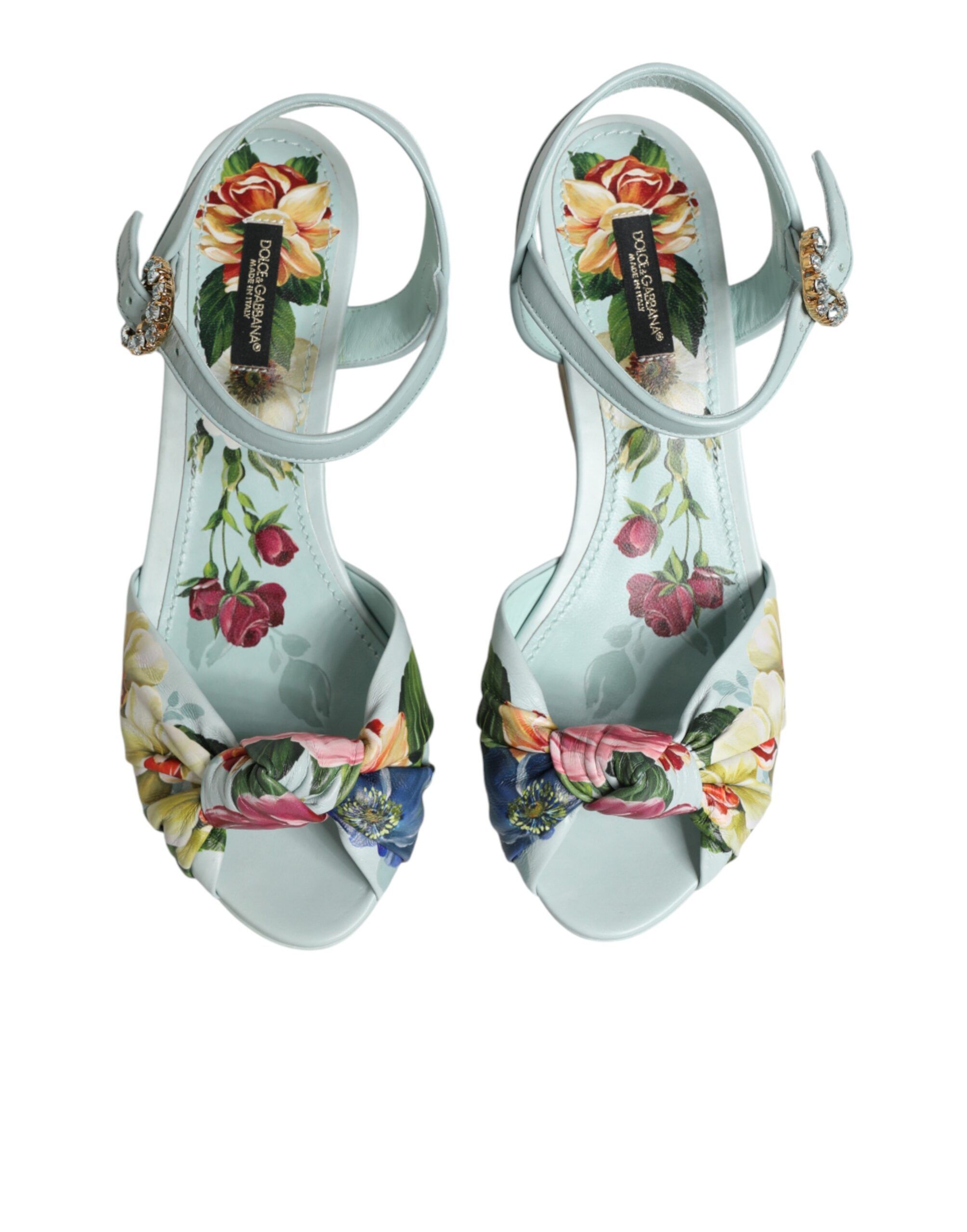Floral Ankle Strap Wedge Sandals Women's Shoes - Dolce & Gabbana - Modalova