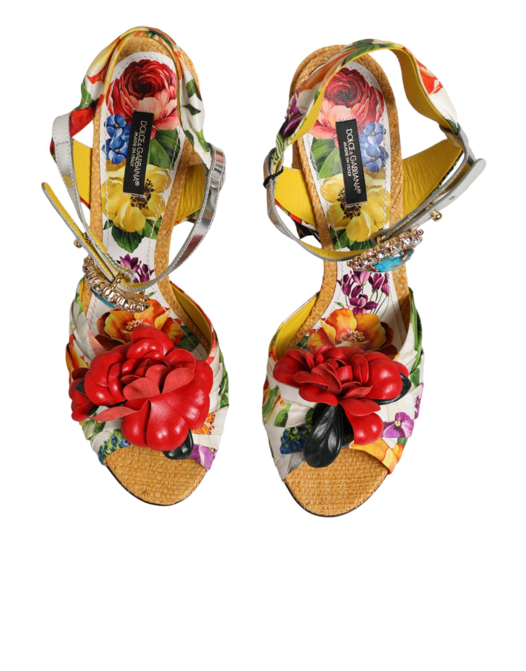 Floral Crystal Embellished Sandals Men's Shoes - Dolce & Gabbana - Modalova