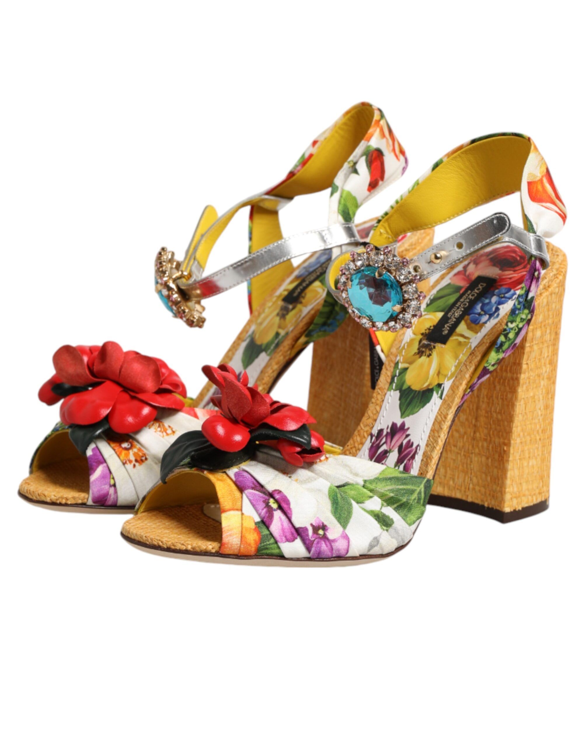 Floral Crystal Embellished Sandals Men's Shoes - Dolce & Gabbana - Modalova