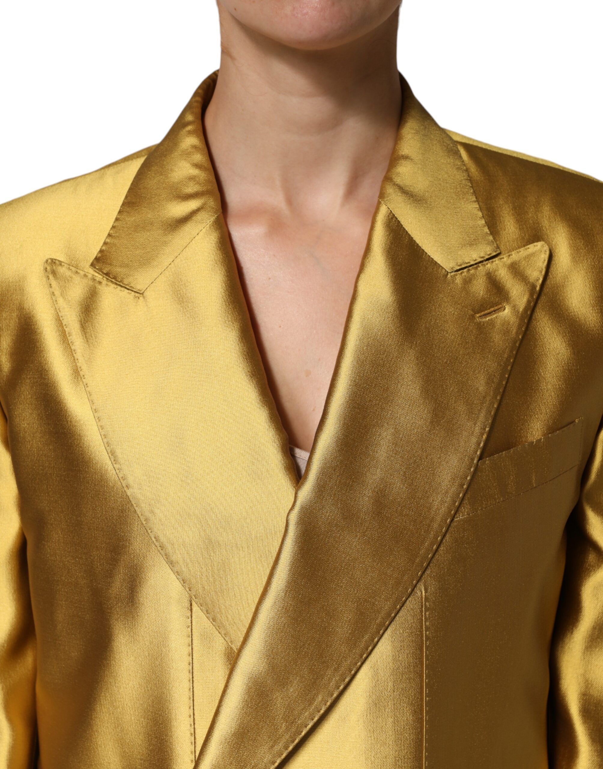 Satin Long Sleeves Blazer Coat Women's Jacket (Pre-Owned) - Dolce & Gabbana - Modalova