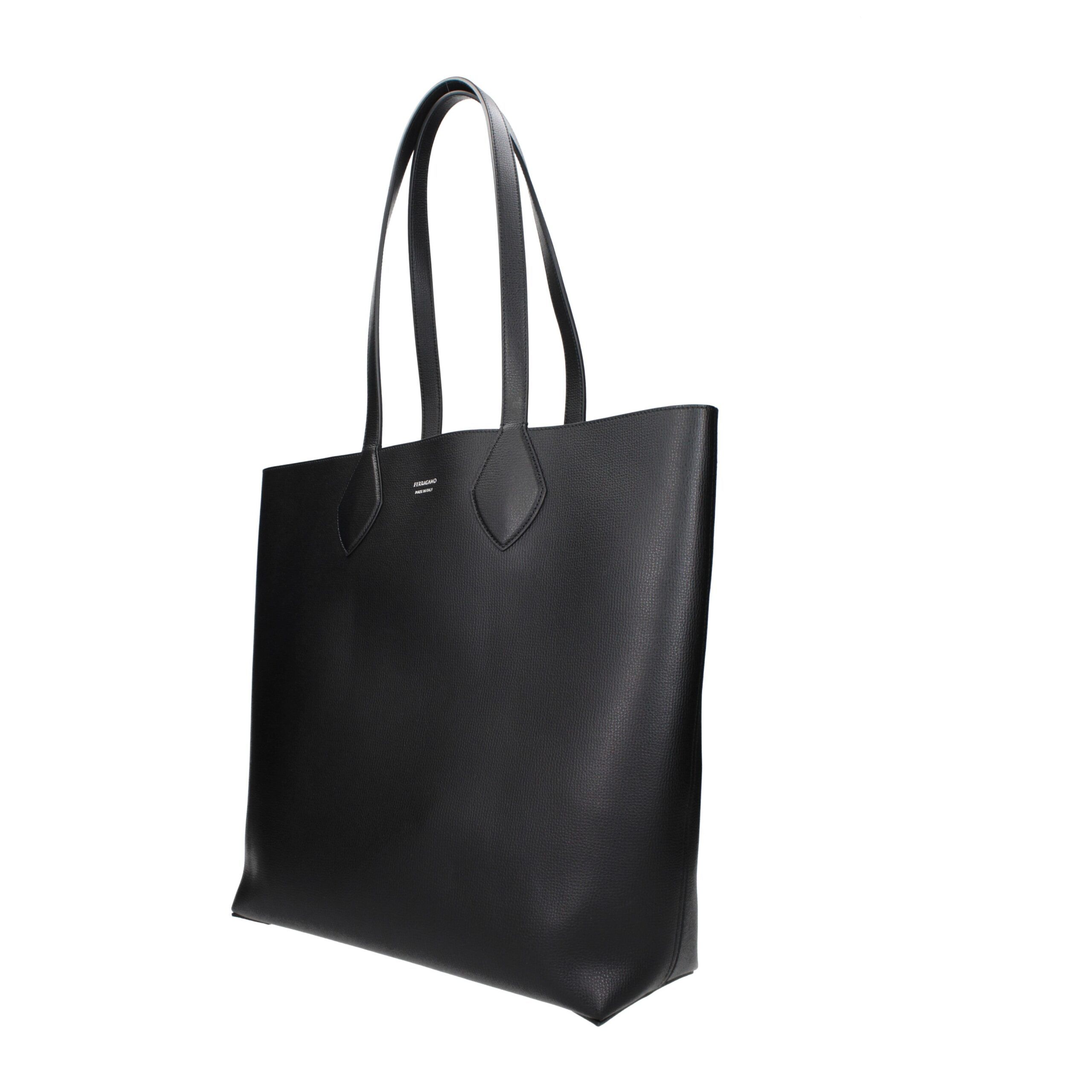 Leather Shoulder Men's Bag - Salvatore Ferragamo - Modalova