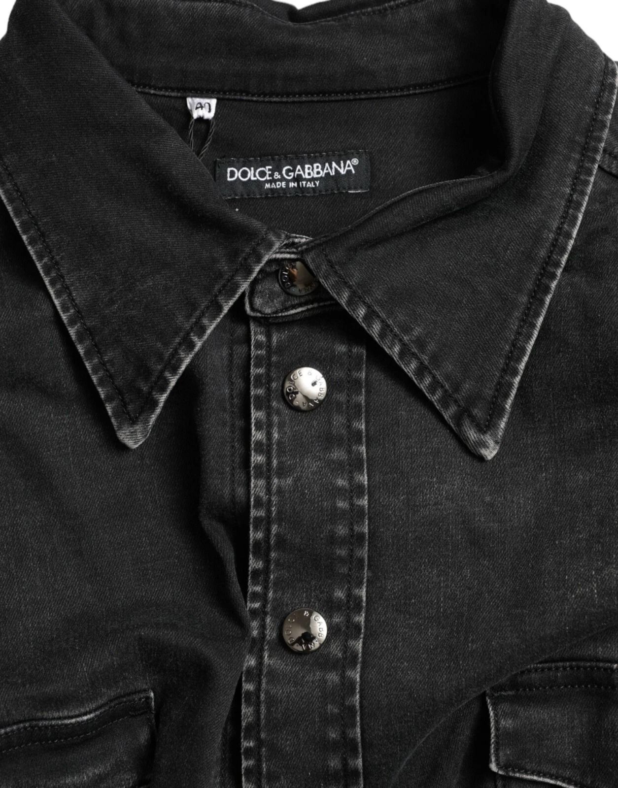 Cotton Long Sleeve Denim Casual Women's Shirt - Dolce & Gabbana - Modalova