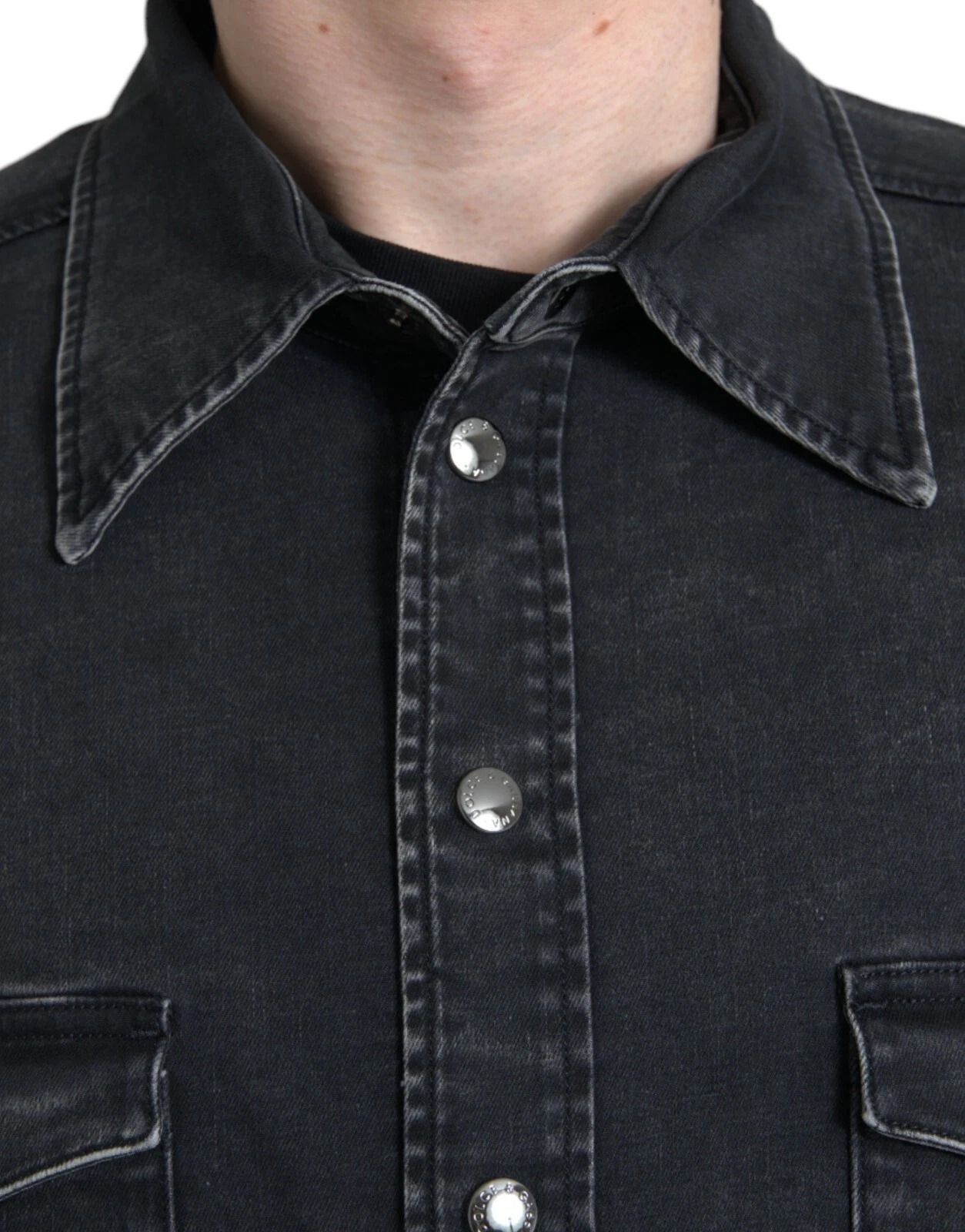 Cotton Long Sleeve Denim Casual Women's Shirt - Dolce & Gabbana - Modalova