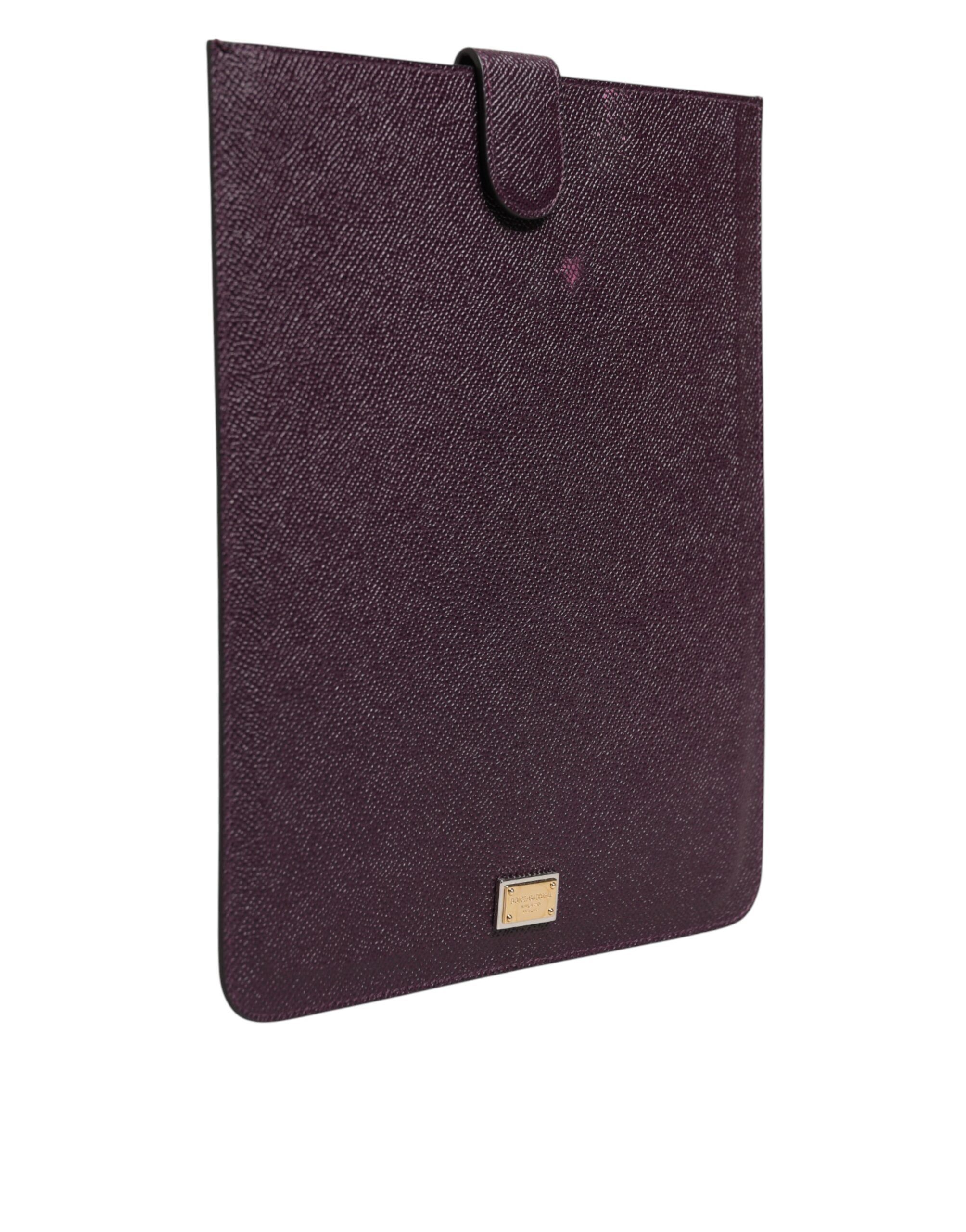 Dark Leather Logo Plaque Cover Sleeve Tablet Men's Case (Pre-Owned) - Dolce & Gabbana - Modalova