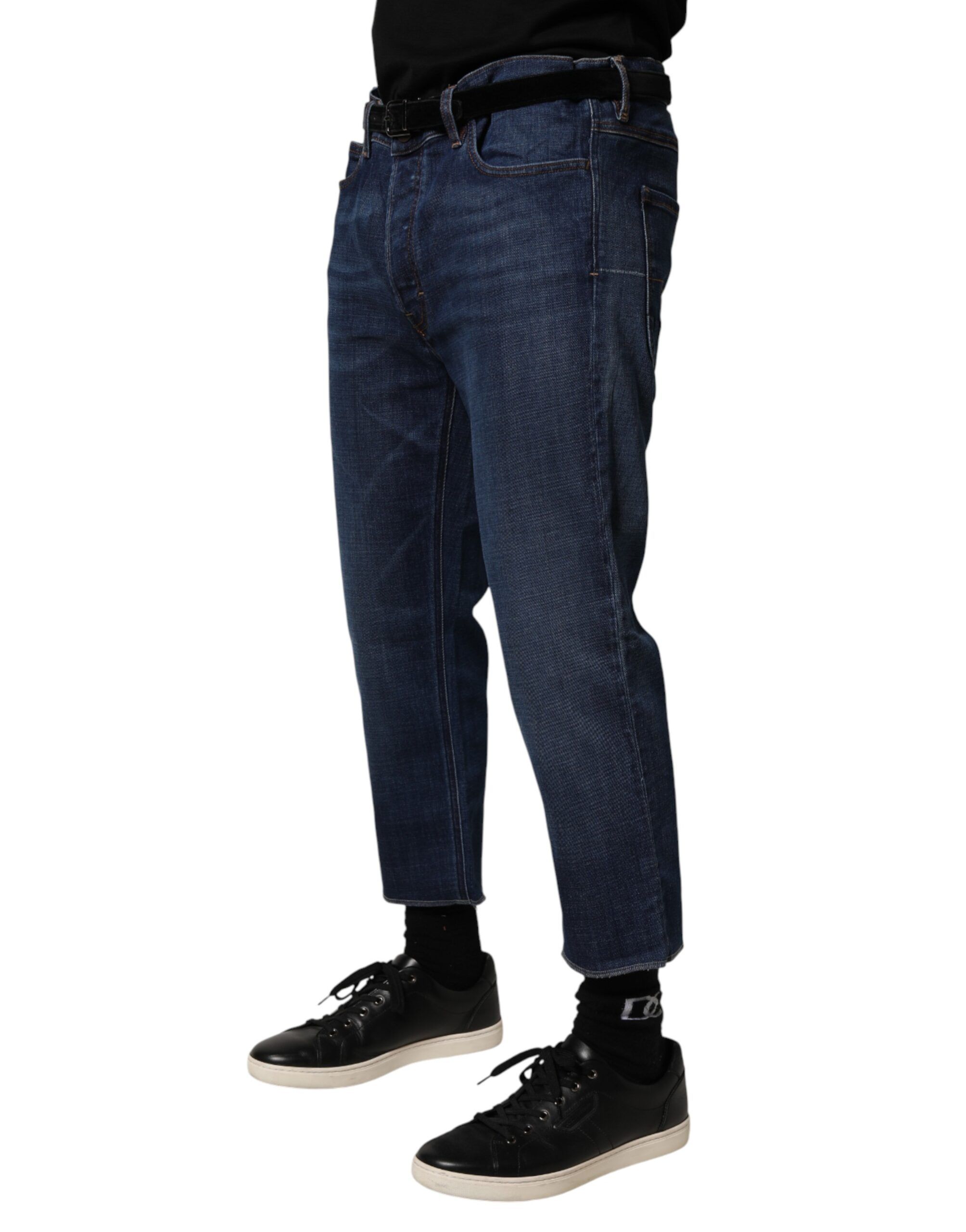 Mid Waist Cotton Men Cropped Denim Men's Jeans - Vivienne Westwood - Modalova